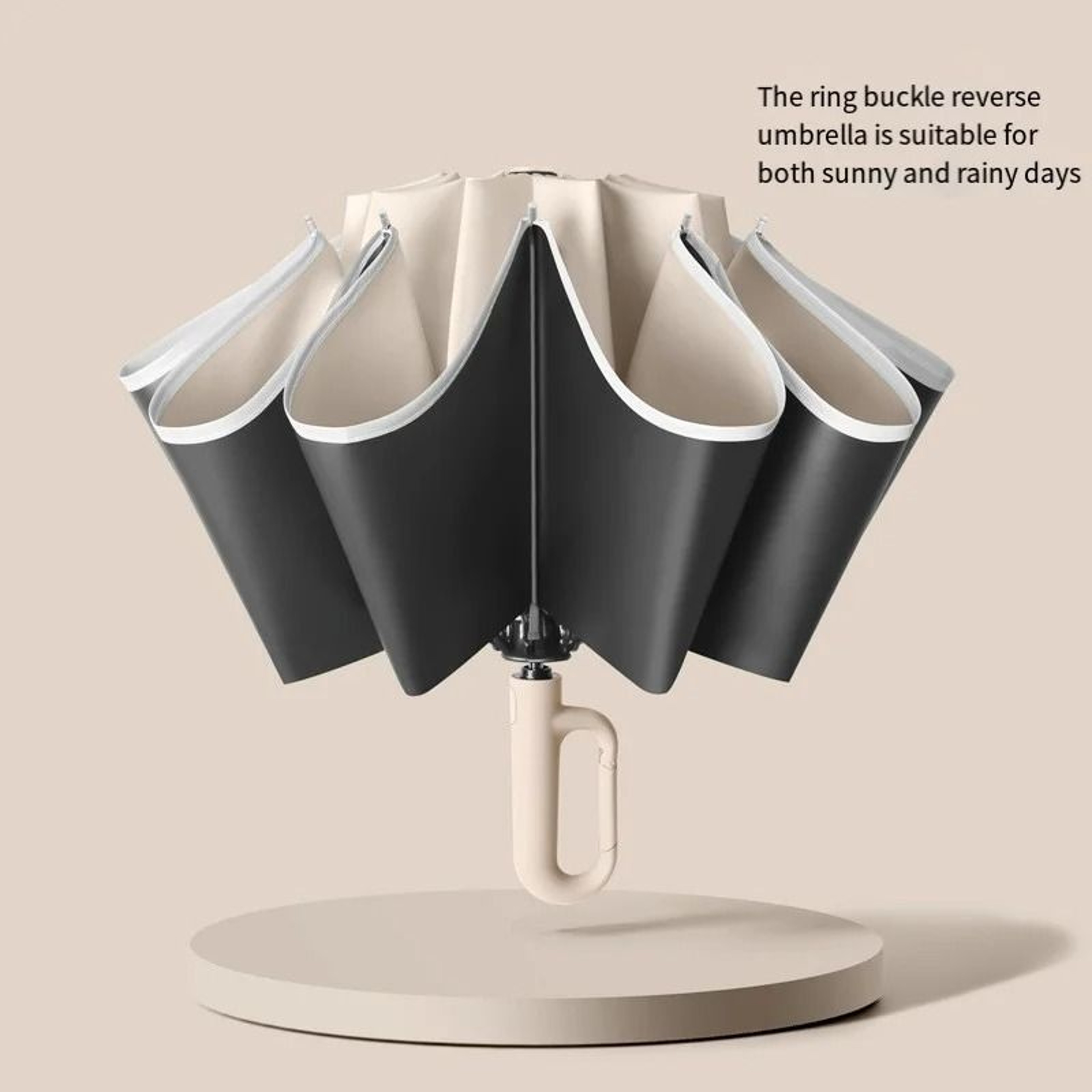 Automatic Large Windproof Double Umbrella With UV Protection And Hook Handle 4