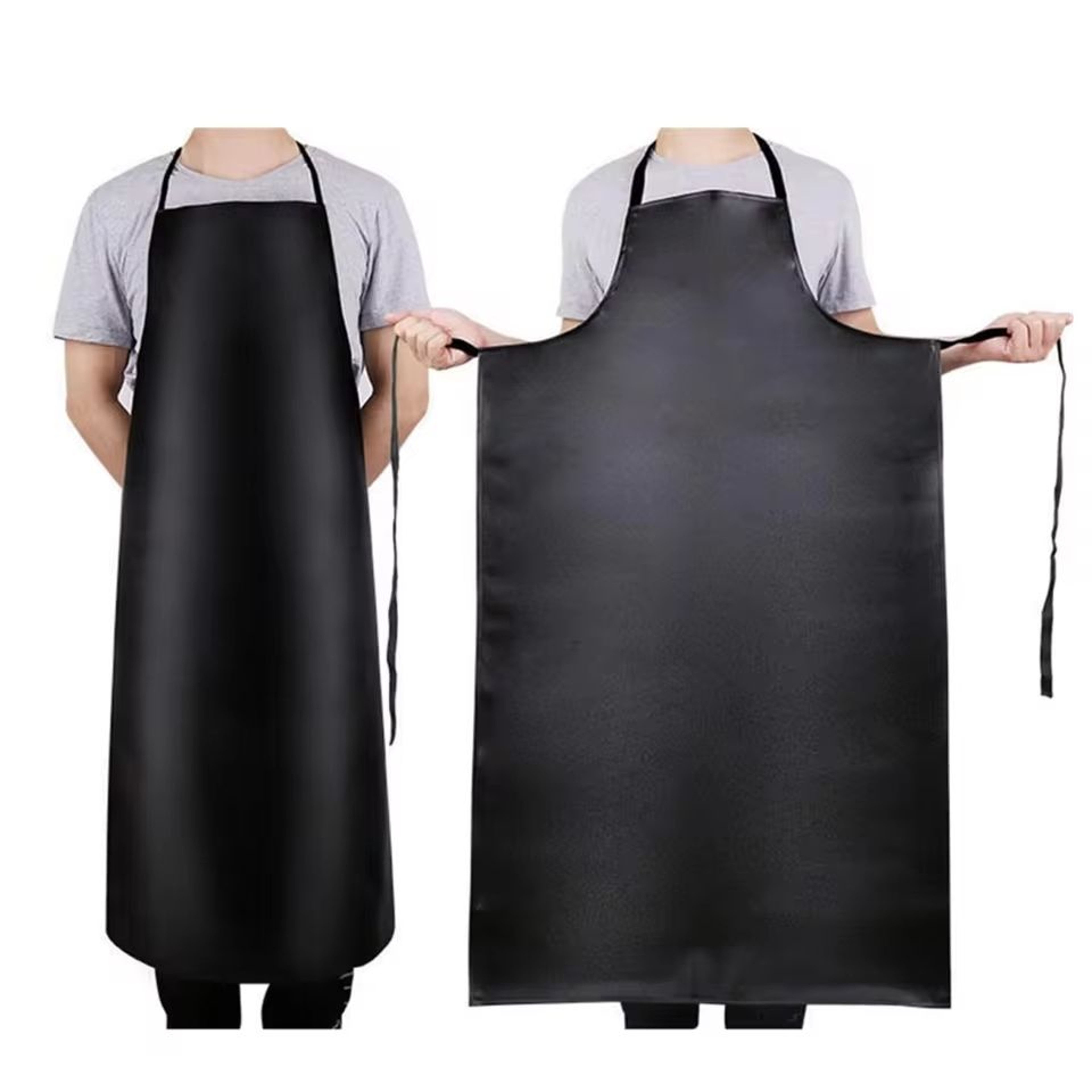 Heavy Duty Waterproof PU Leather Apron For Dishwashing And Cleaning 2