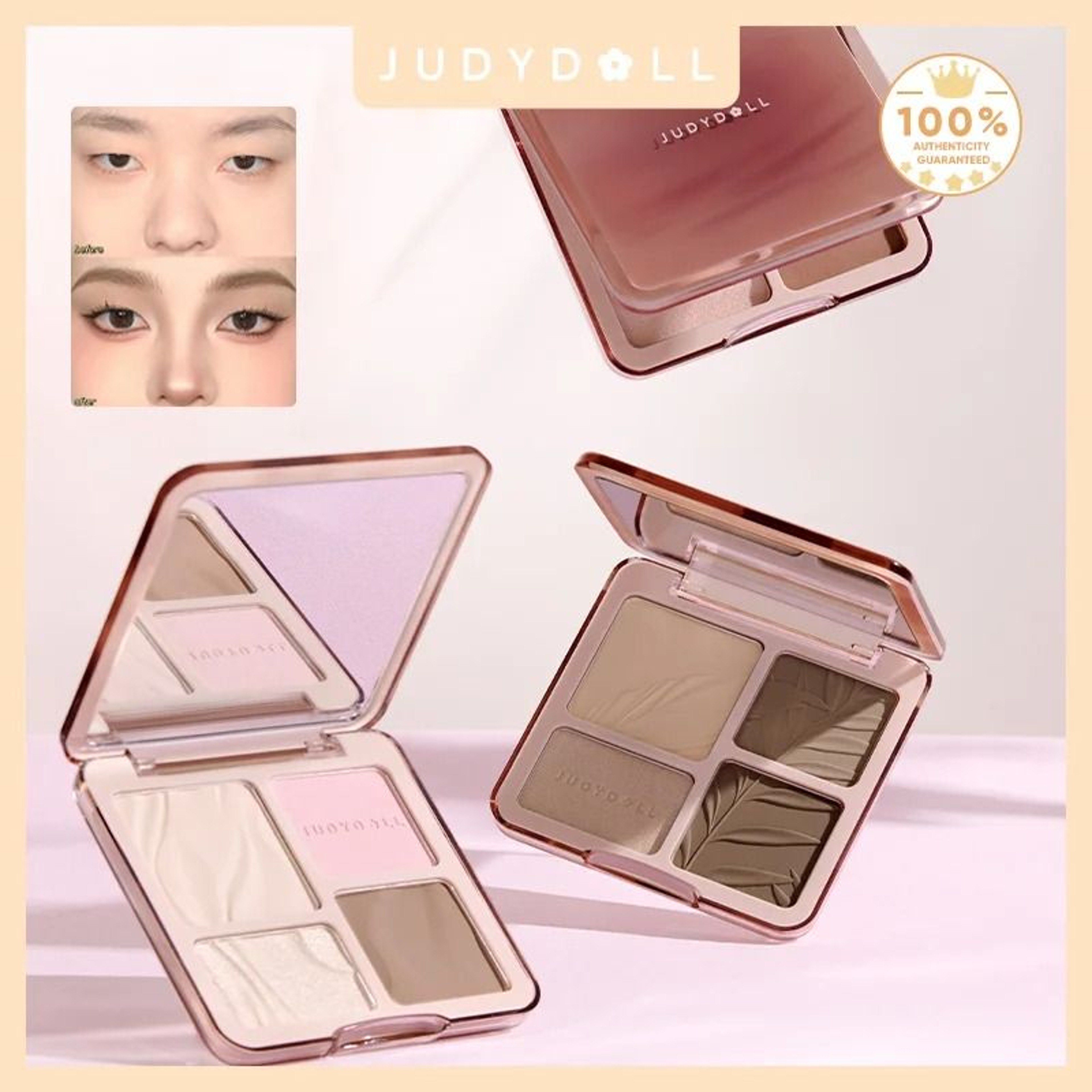 Natural Finish Highlighter And Contour Palette 0