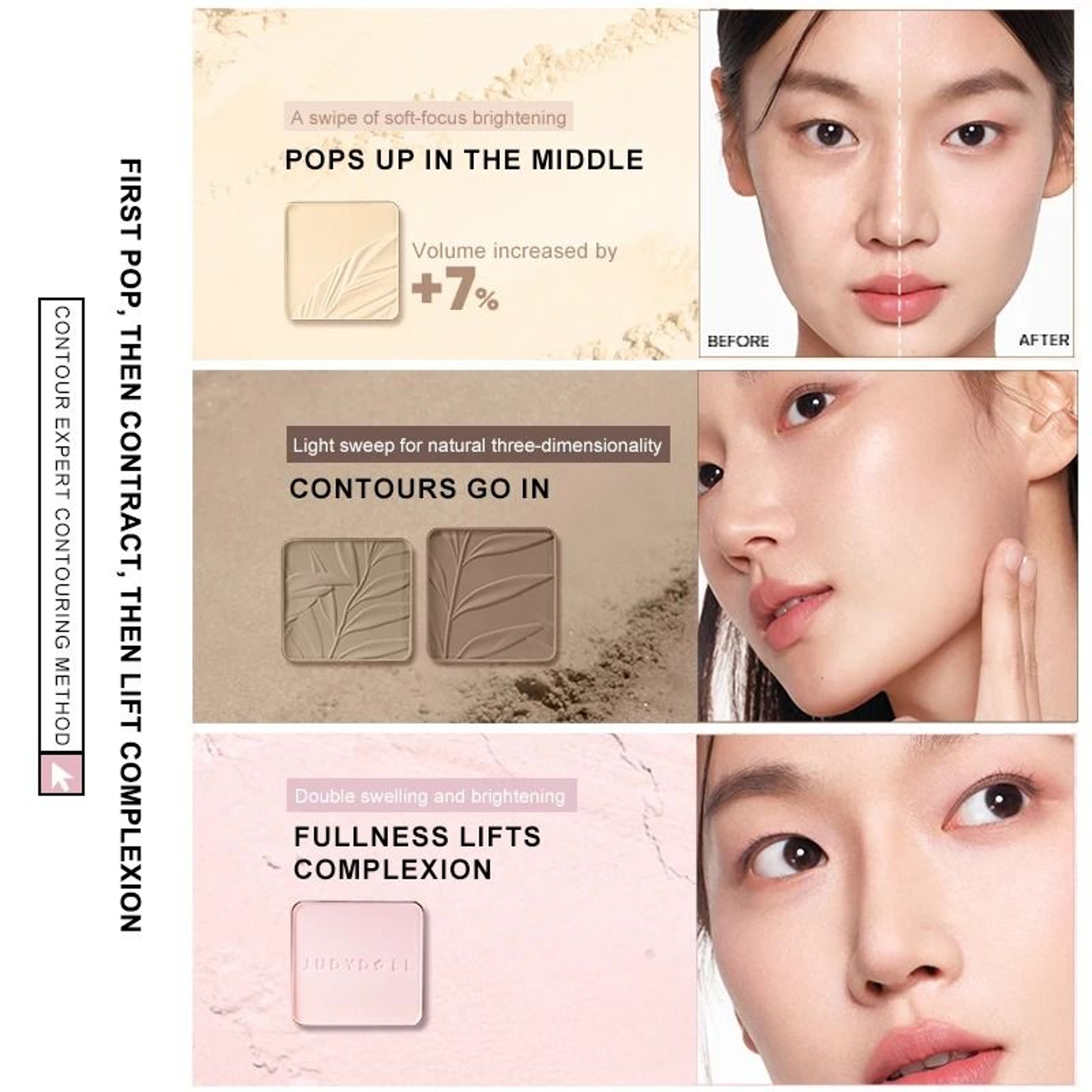 Natural Finish Highlighter And Contour Palette 5