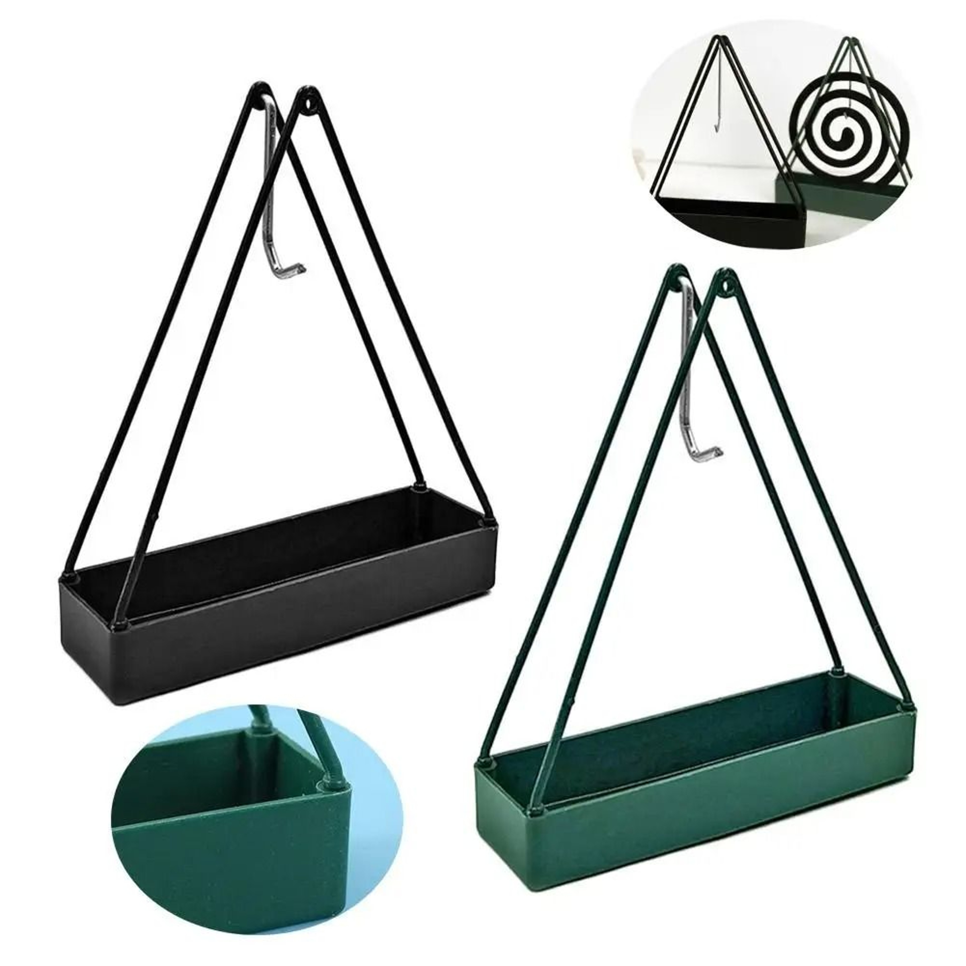 Plastic Mosquito Coil Holder With Handle Flame Retardant Incense Burner 4
