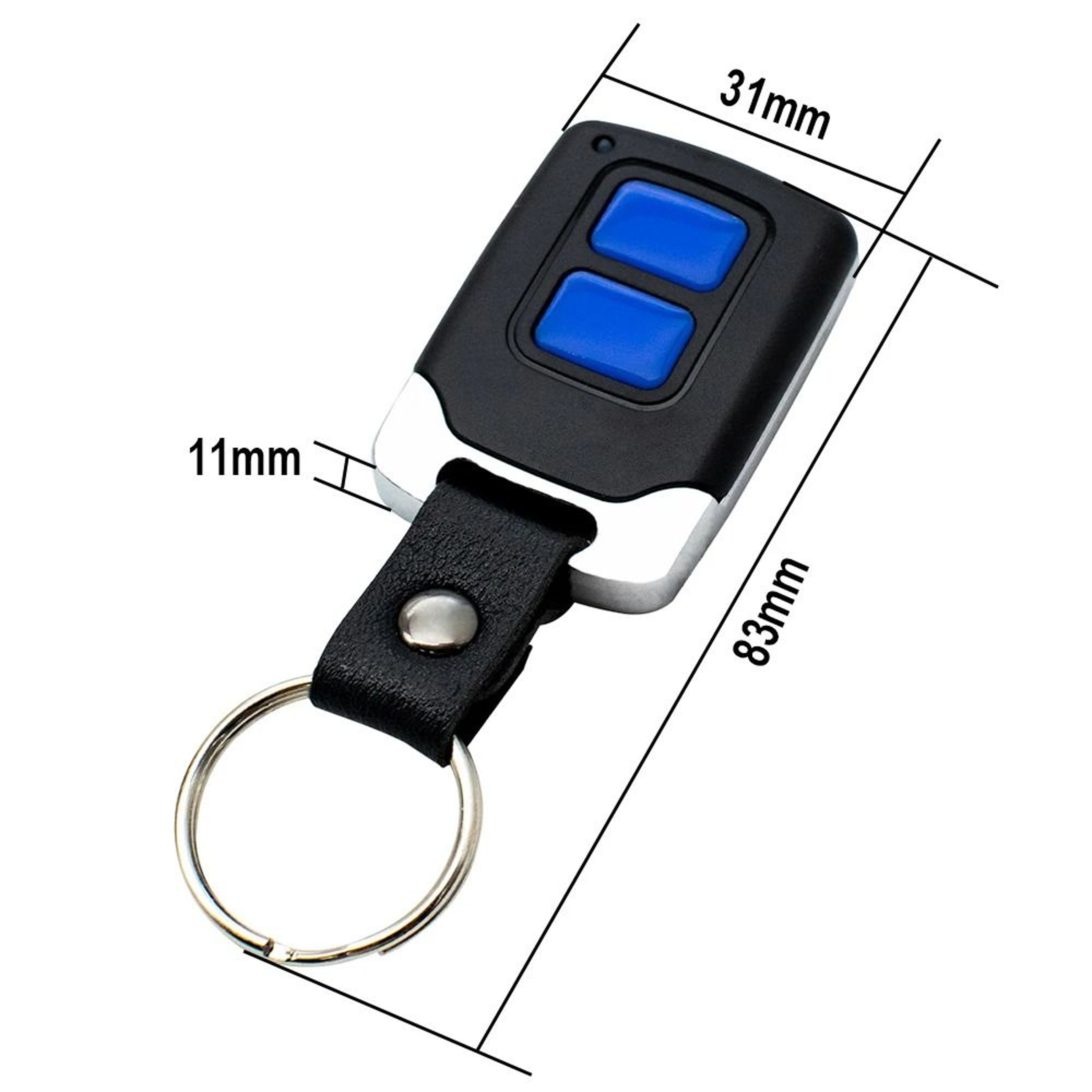 433MHz FixedCode Garage Remote Duplicator 2Button Keychain 5