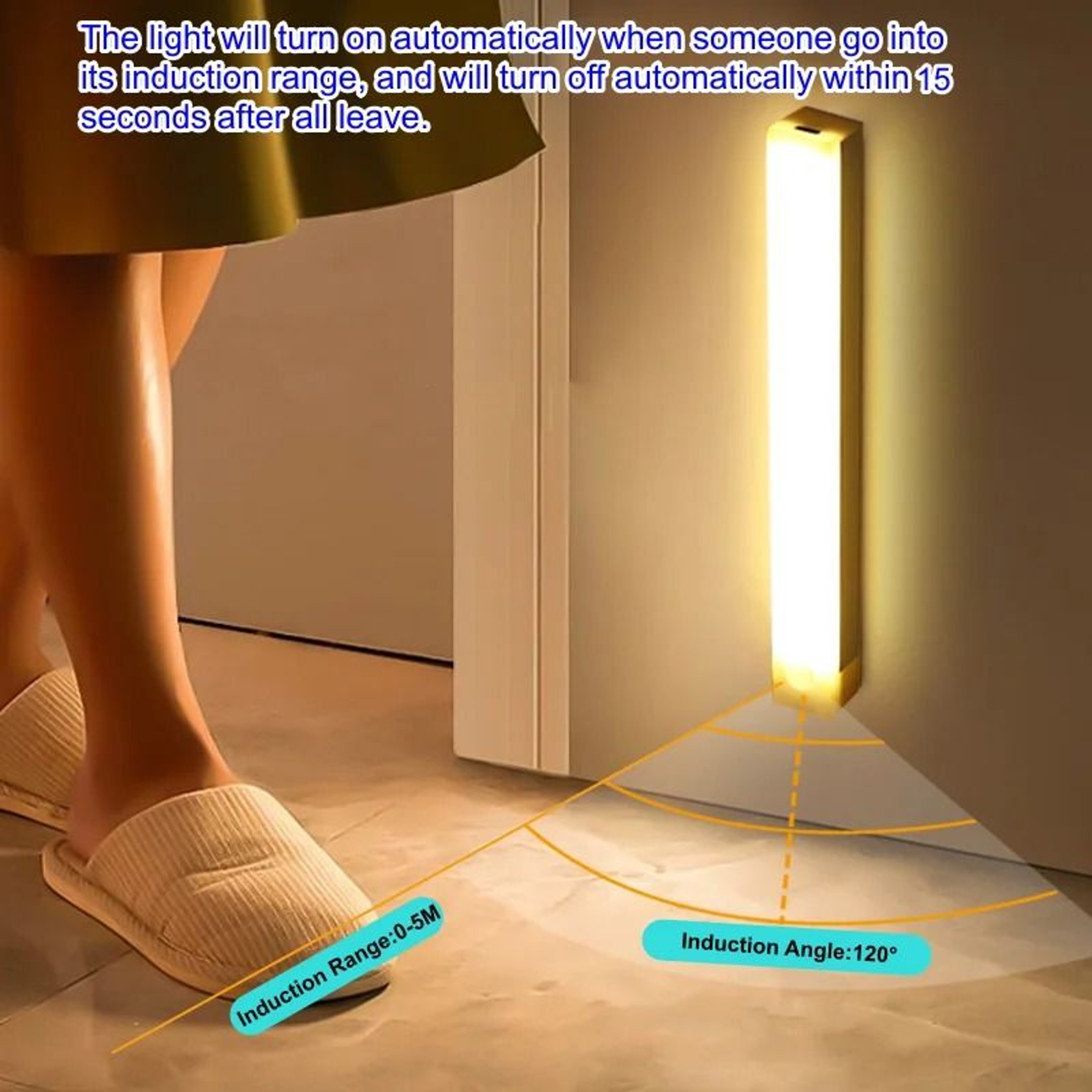 Wireless Rechargeable Motion Sensor LED Bar Light  Magnetic Cabinet And Closet Lamp 4