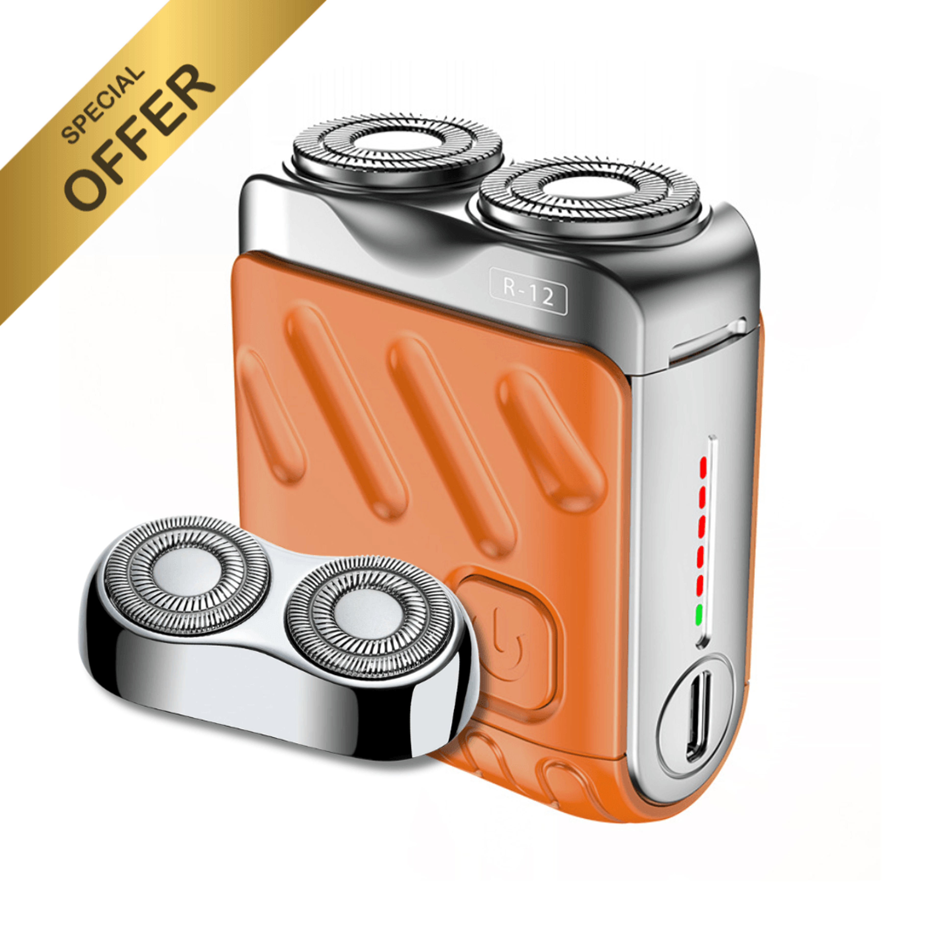 Mini Electric Smart Shaver Dual Blade Rechargeable Beard Trimmer With Digital Display 12
