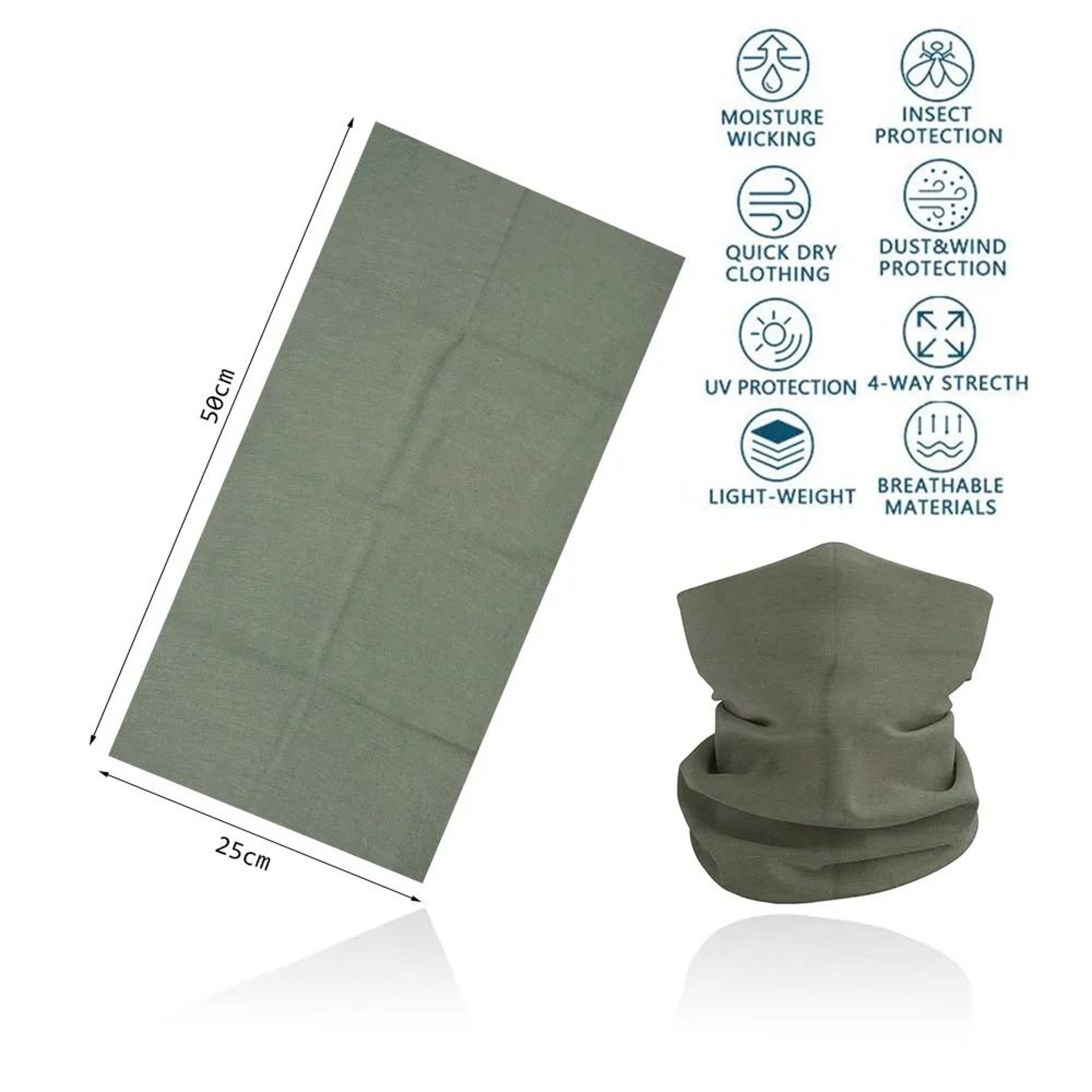 Breathable Neck Gaiter Dustproof Quick Dry Head Scarf For Outdoor Activities 28