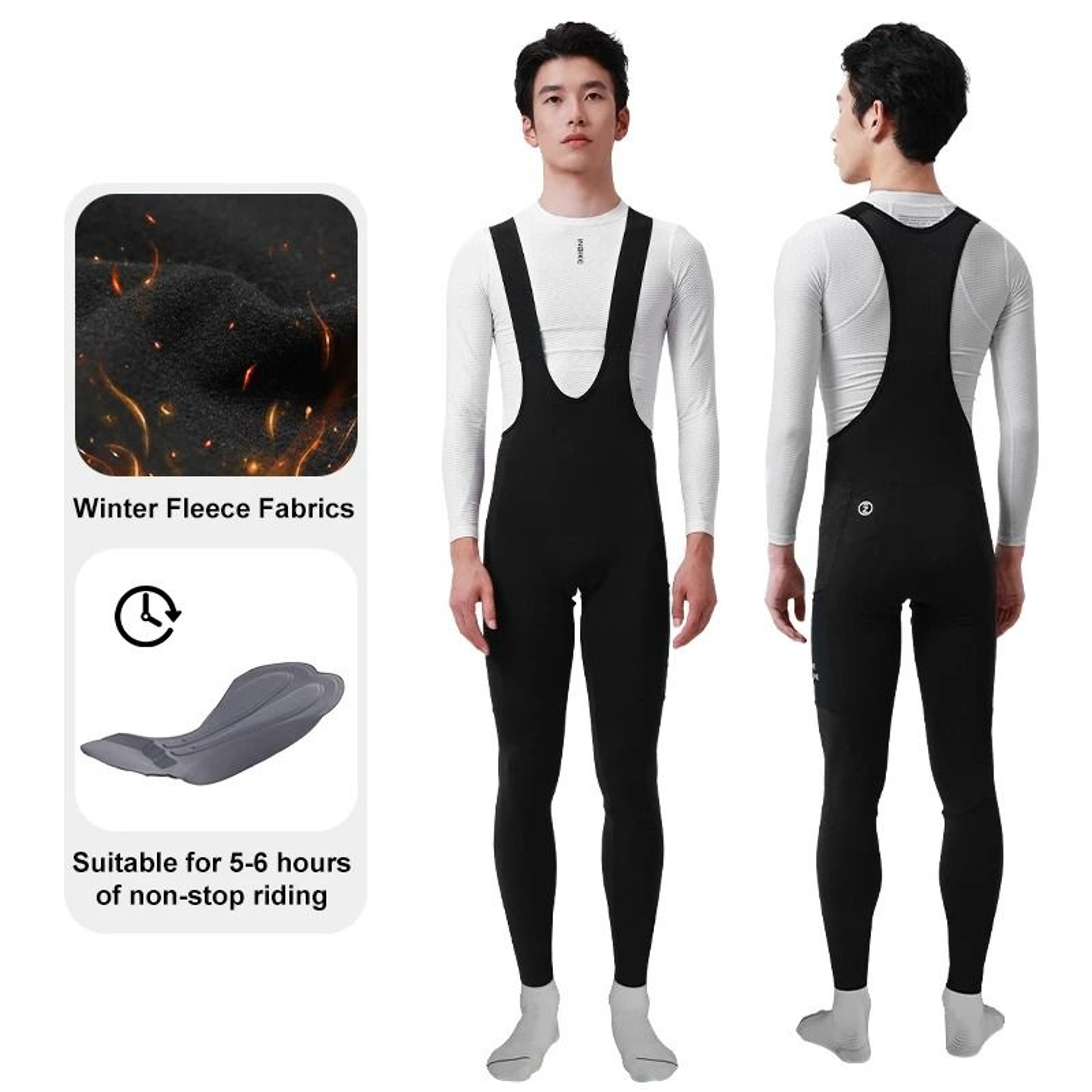 Men Winter Thermal Cycling Bib Pants 8