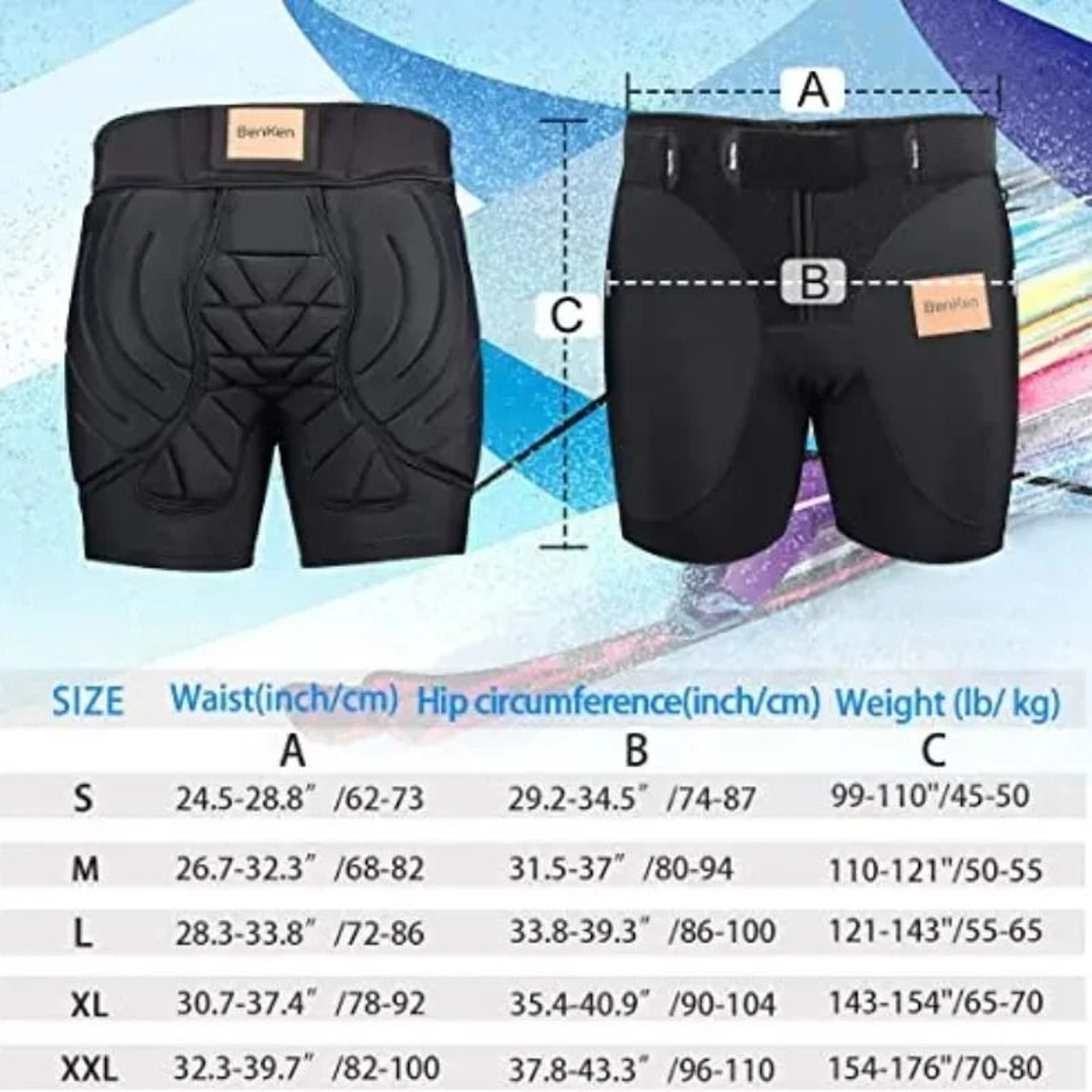 Ski Impact Protection Padded Shorts For Snowboarding Skiing Skating Cycling And Outdoor Sports 5