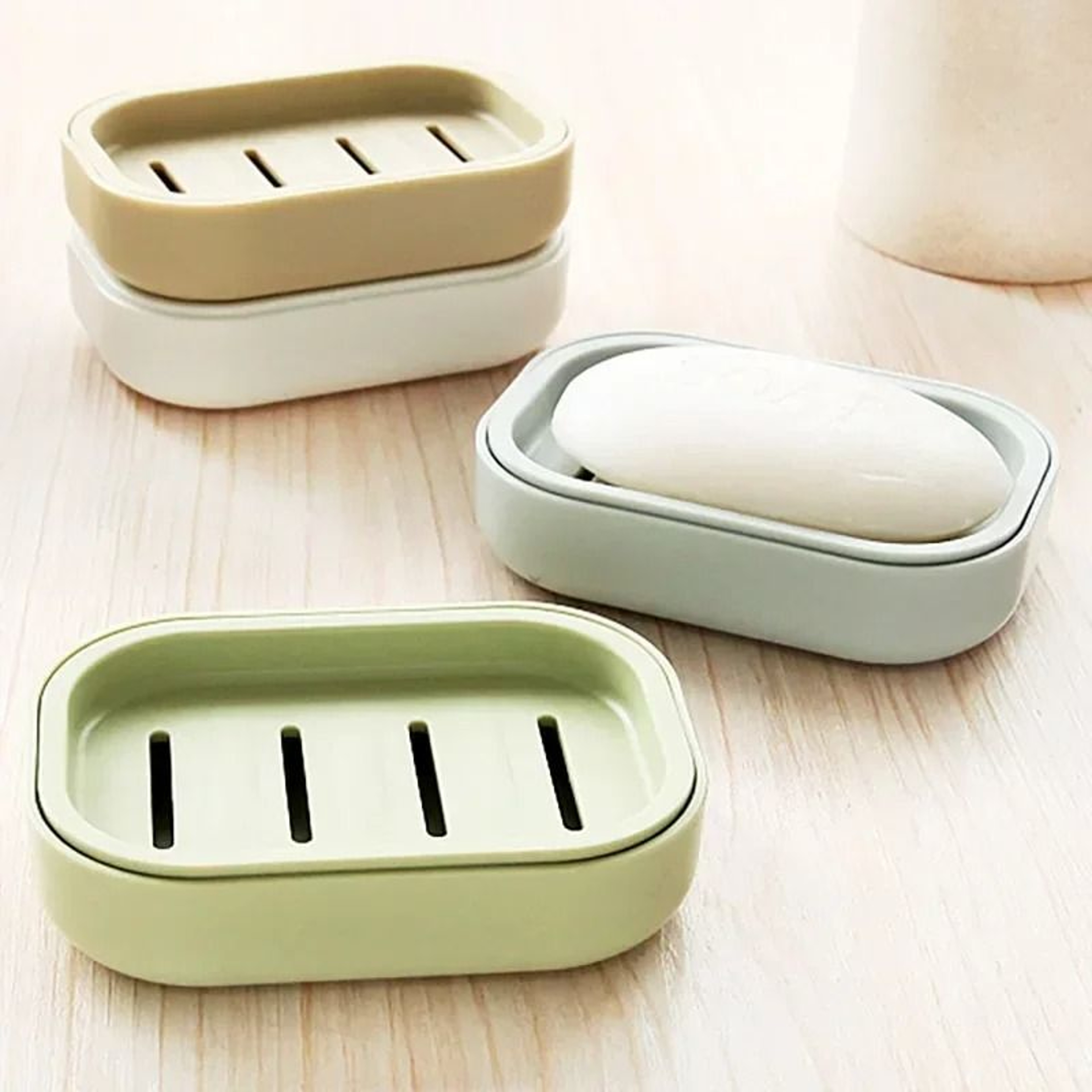 Double Layer Soap Dish With Lid 2