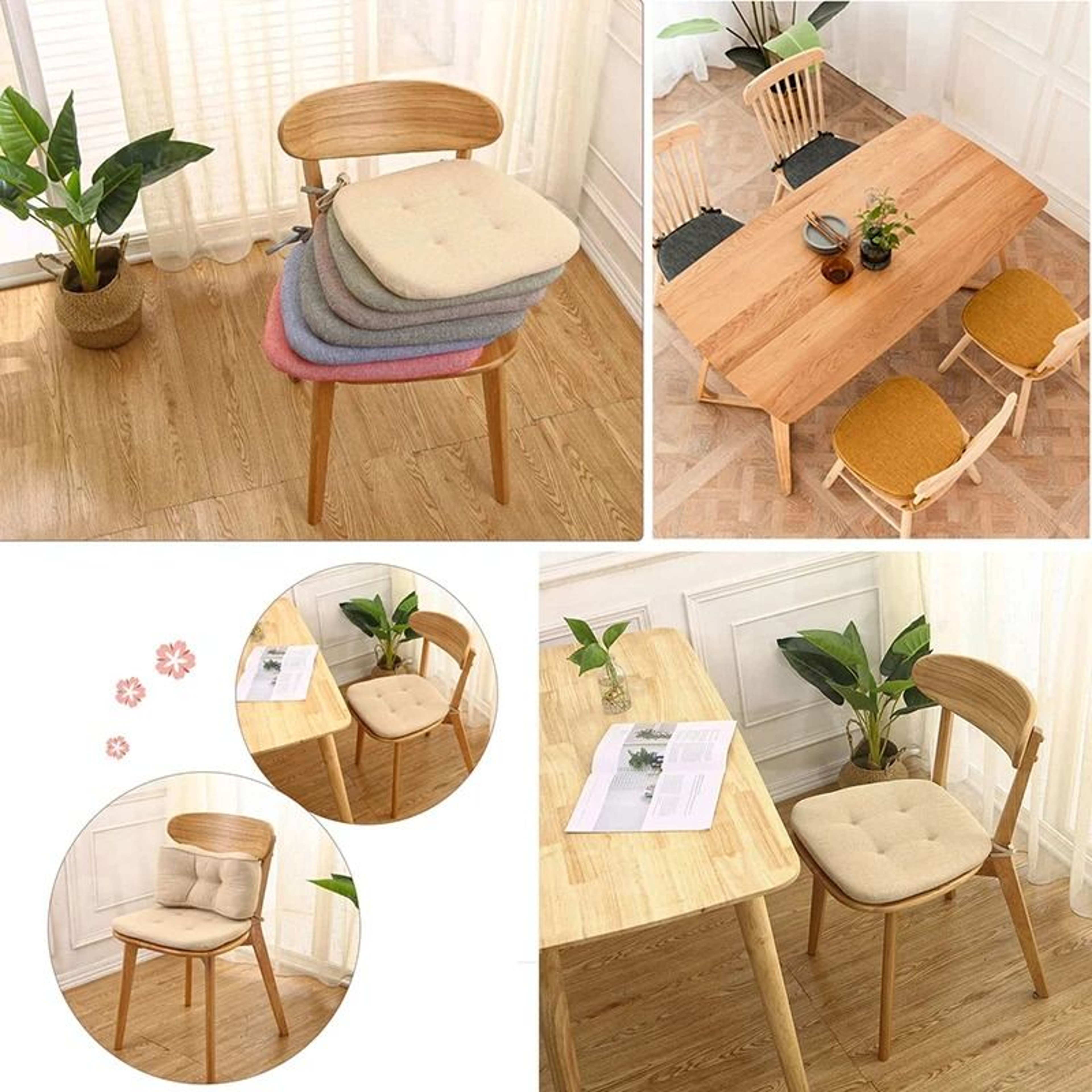 Cotton Linen Chair Cushion 4