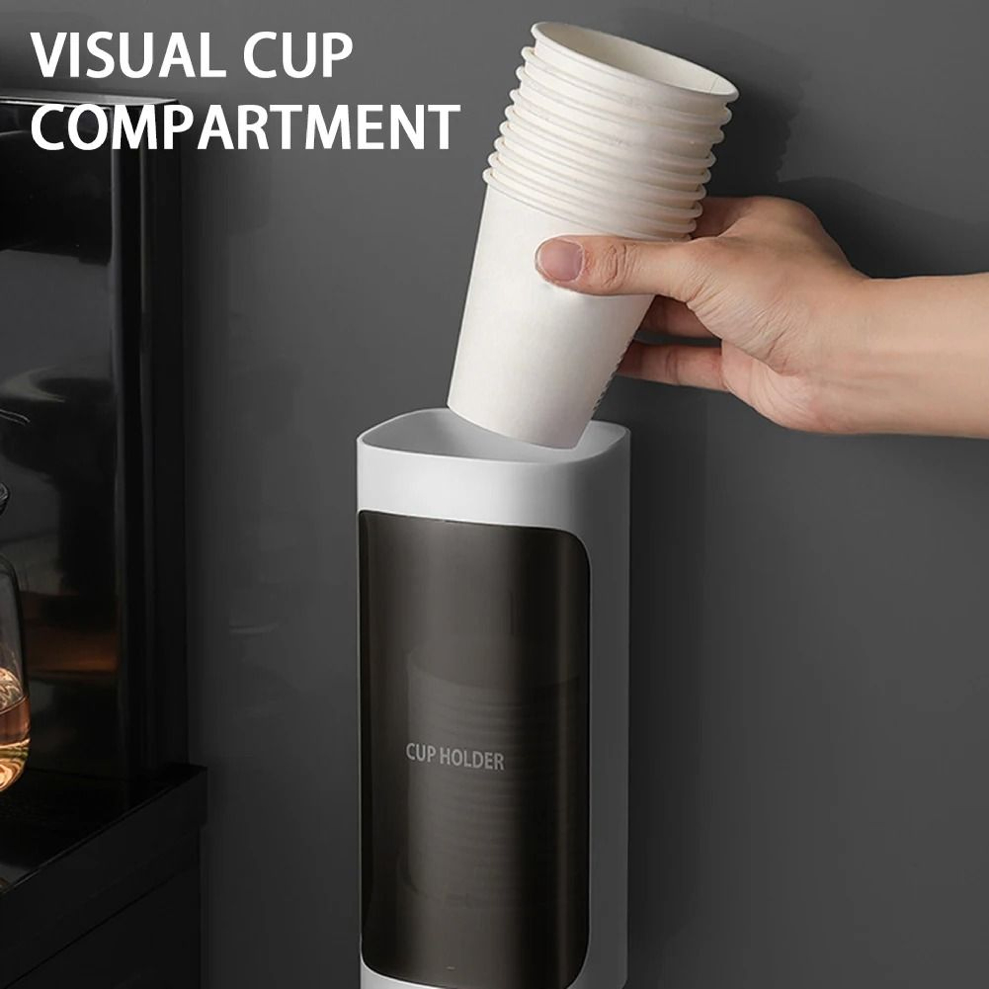 Wall Mounted Paper Cup Dispenser With Automatic Drop Design 3