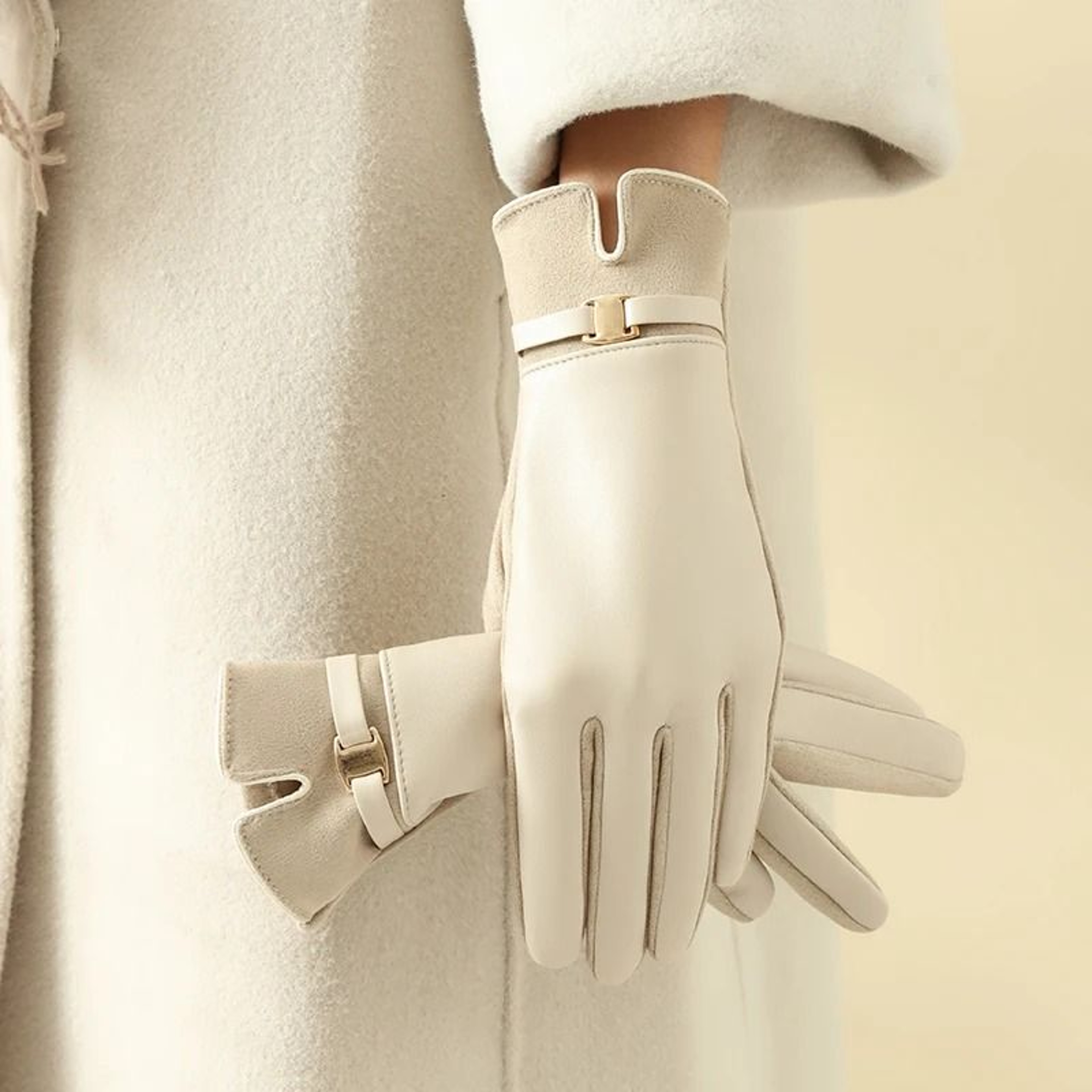 Women Winter Fleece Lined Touch Screen Cycling And Driving Gloves 6