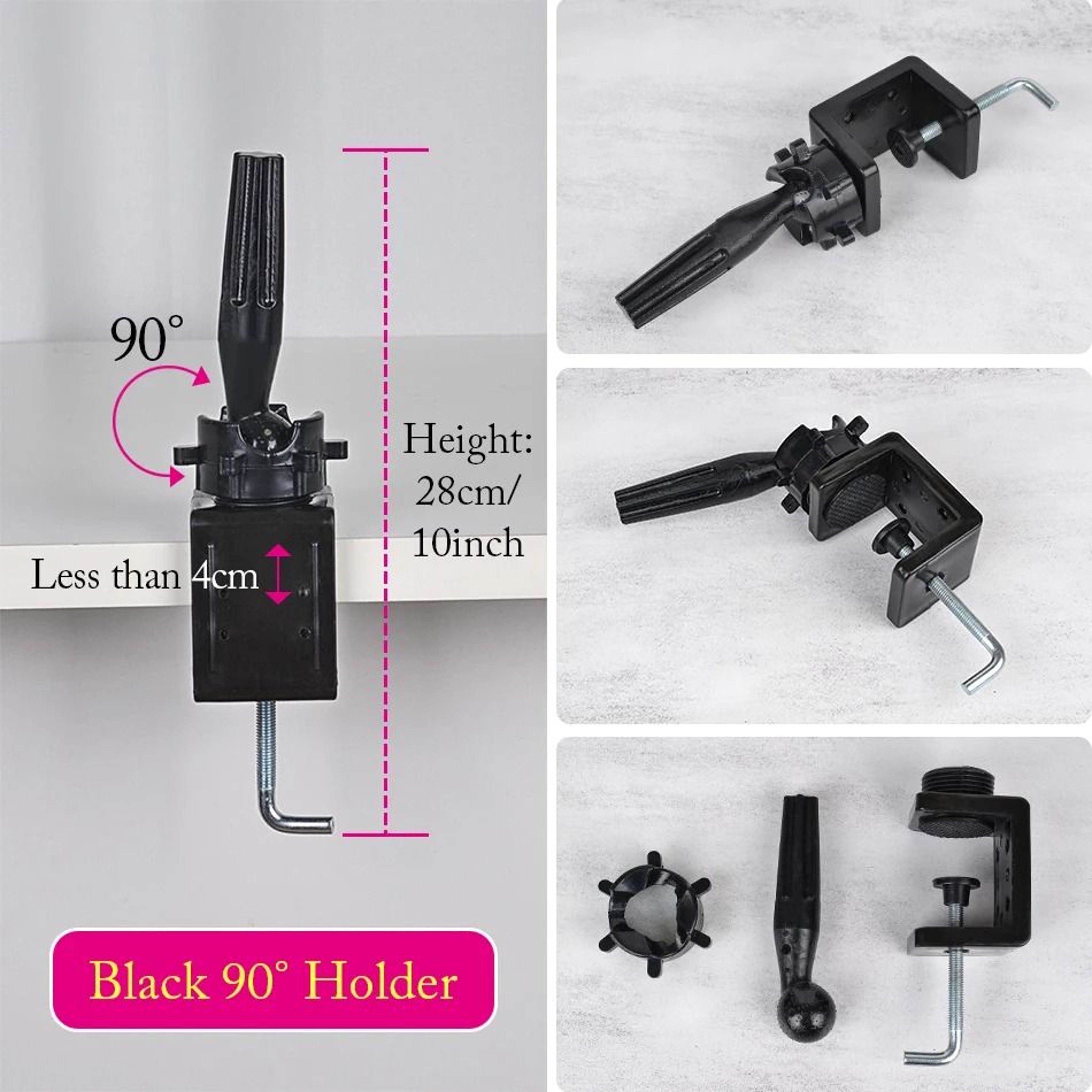 Wig Head Stand Table Clamp Adjustable Mannequin Holder 10