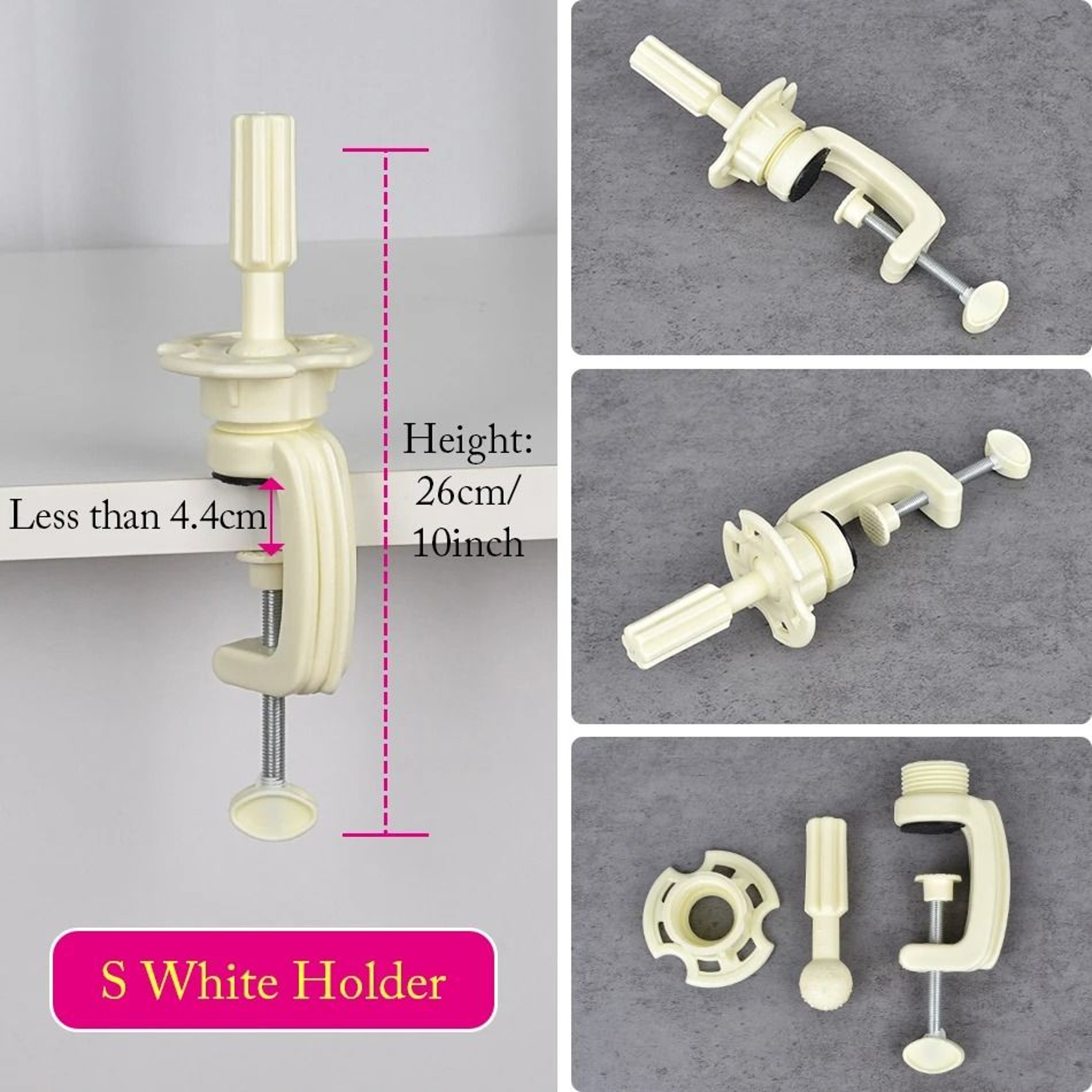 Wig Head Stand Table Clamp Adjustable Mannequin Holder 8