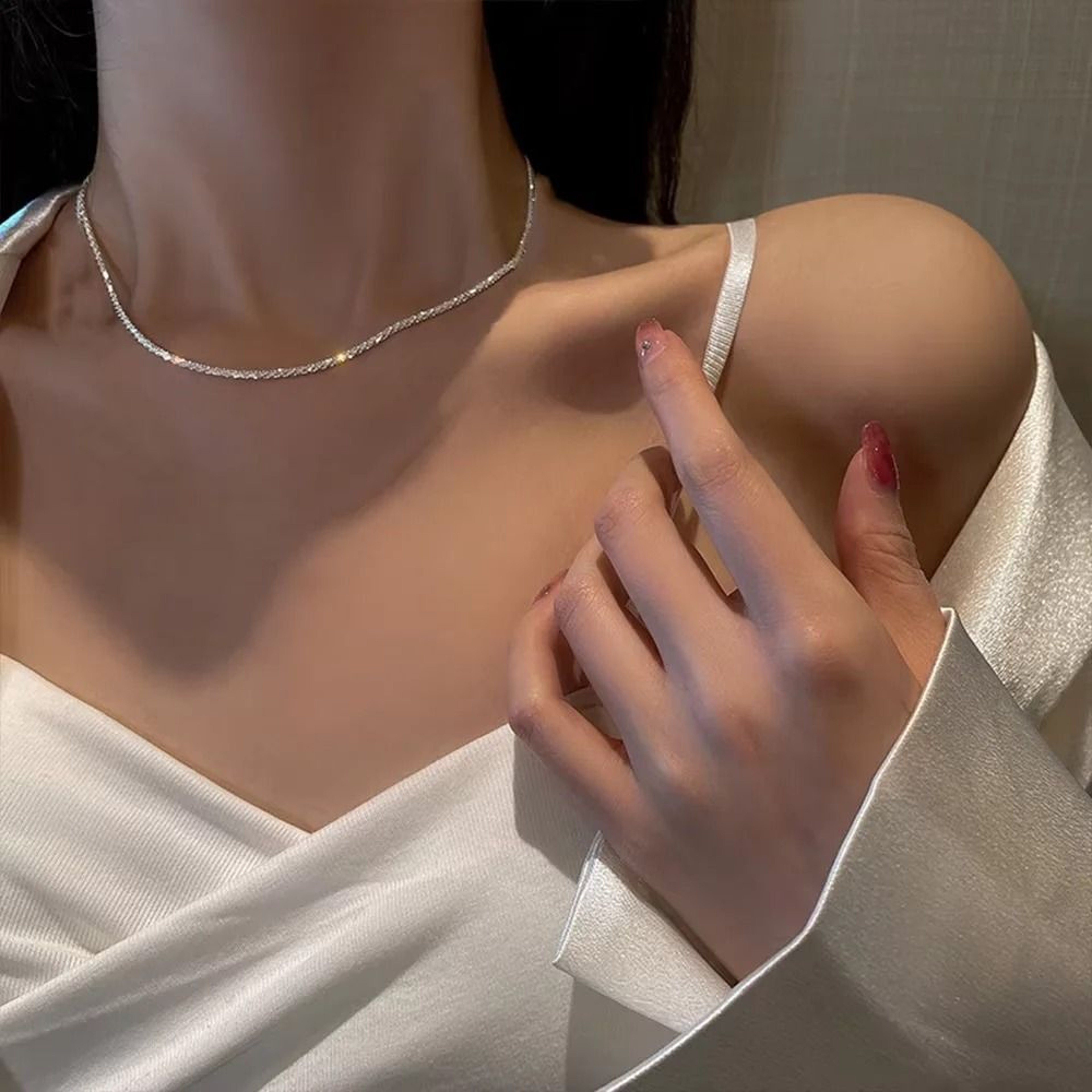 Silver Plated Necklace And Bracelet Set 3