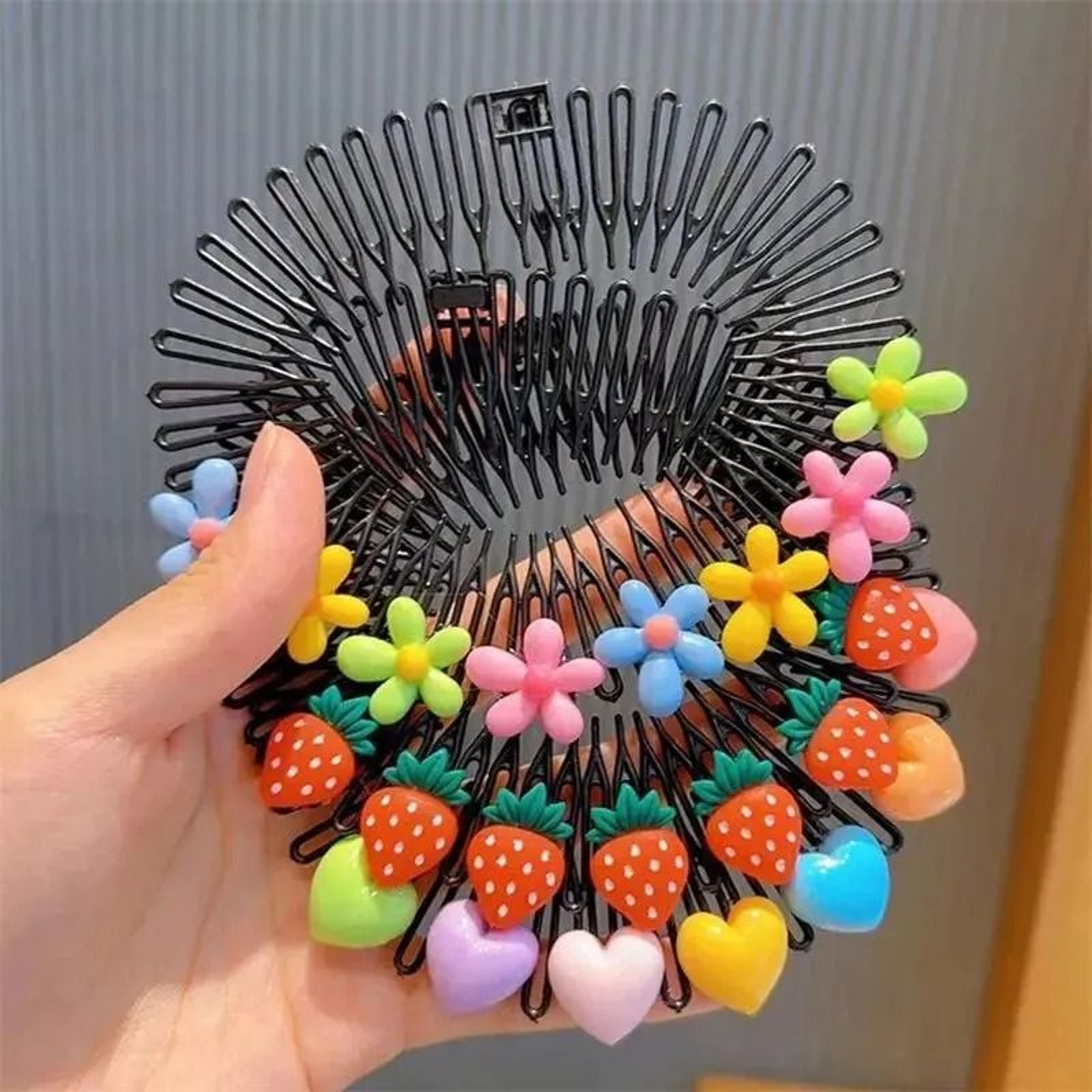 Kids Colorful Y2K Hair Comb And Clip Set 2