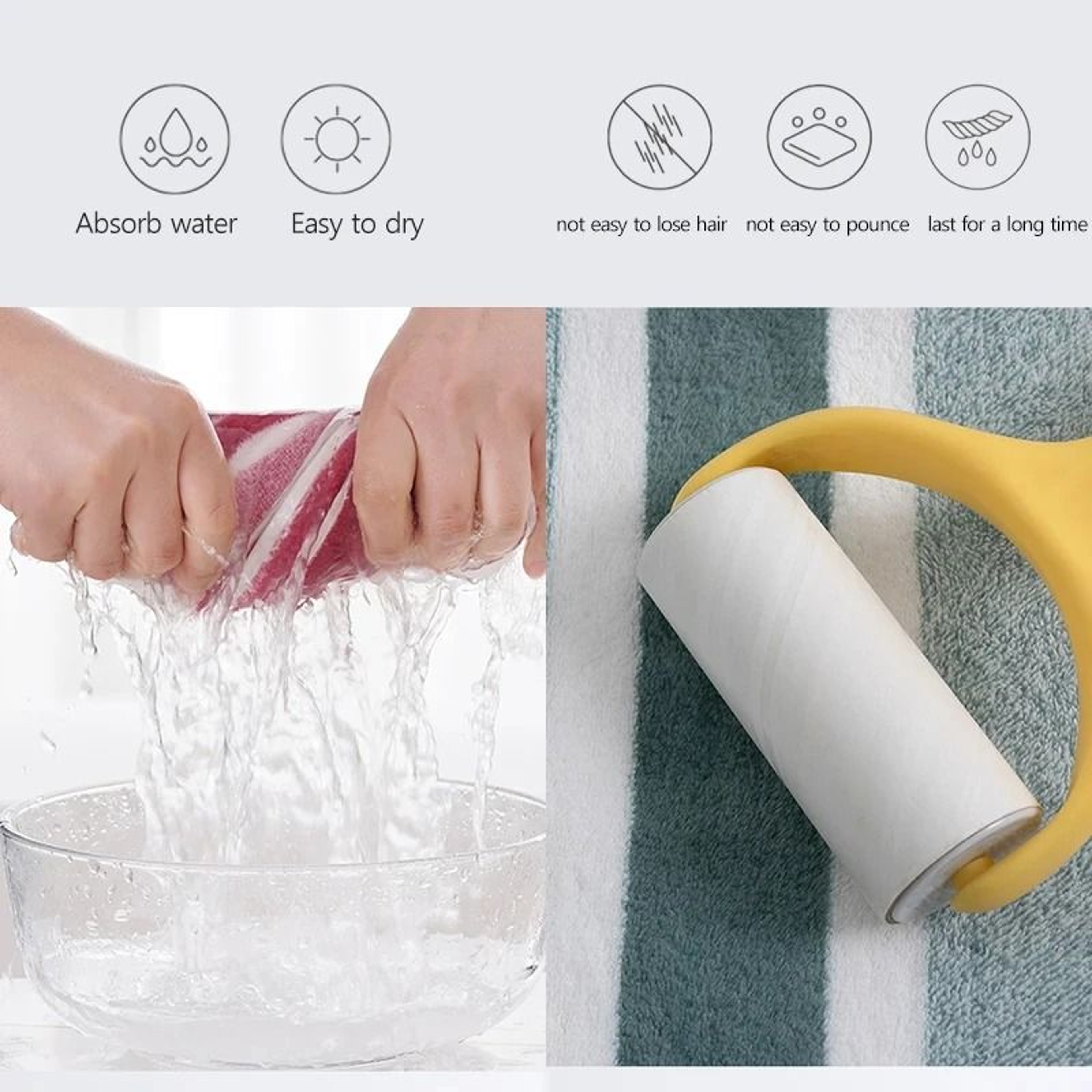 Soft Absorbent Bath Towel Set For Men And Women 3