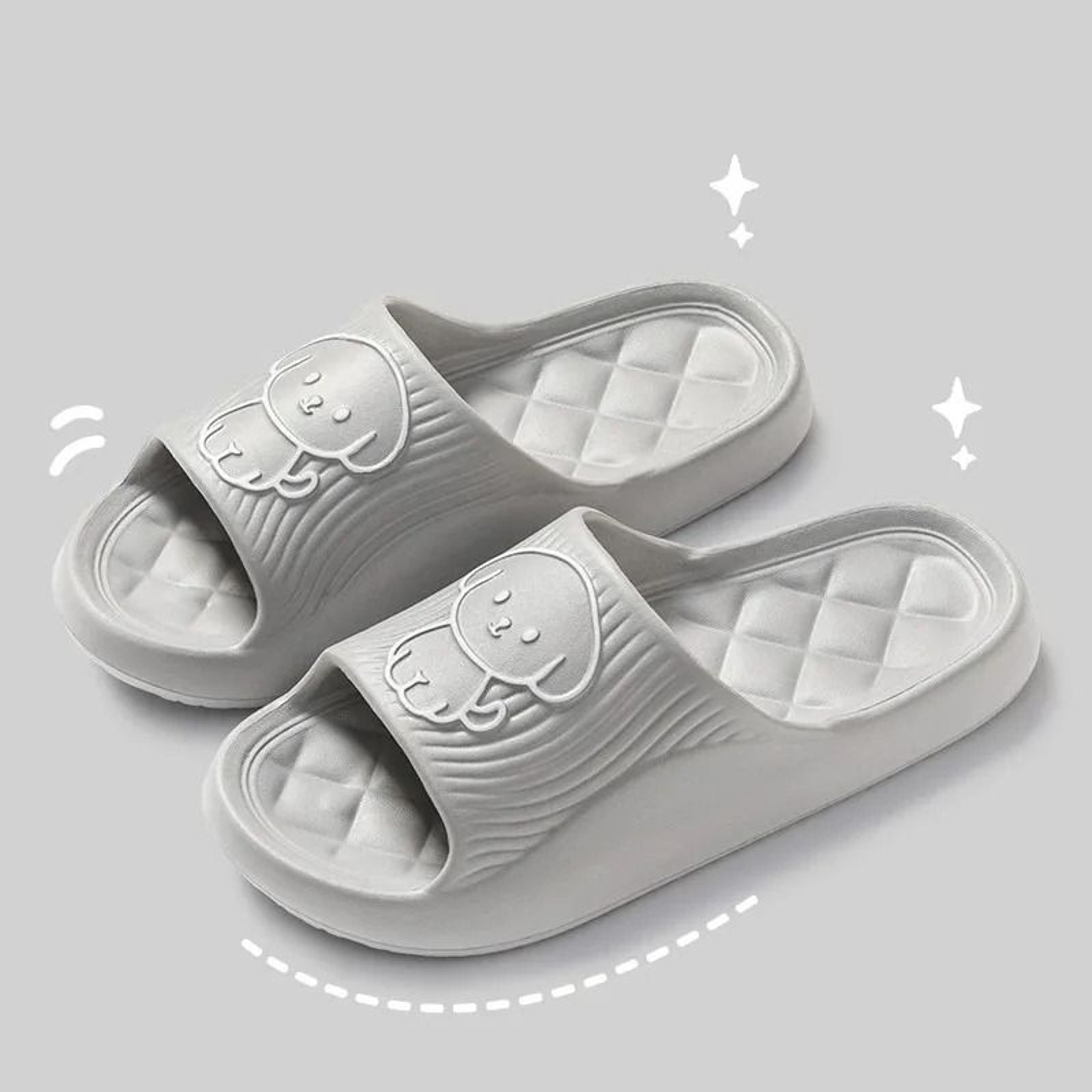 Cute Couple Pillow Slippers Thick EVA Non Slip Indoor Bathroom Sandals For Summer 7