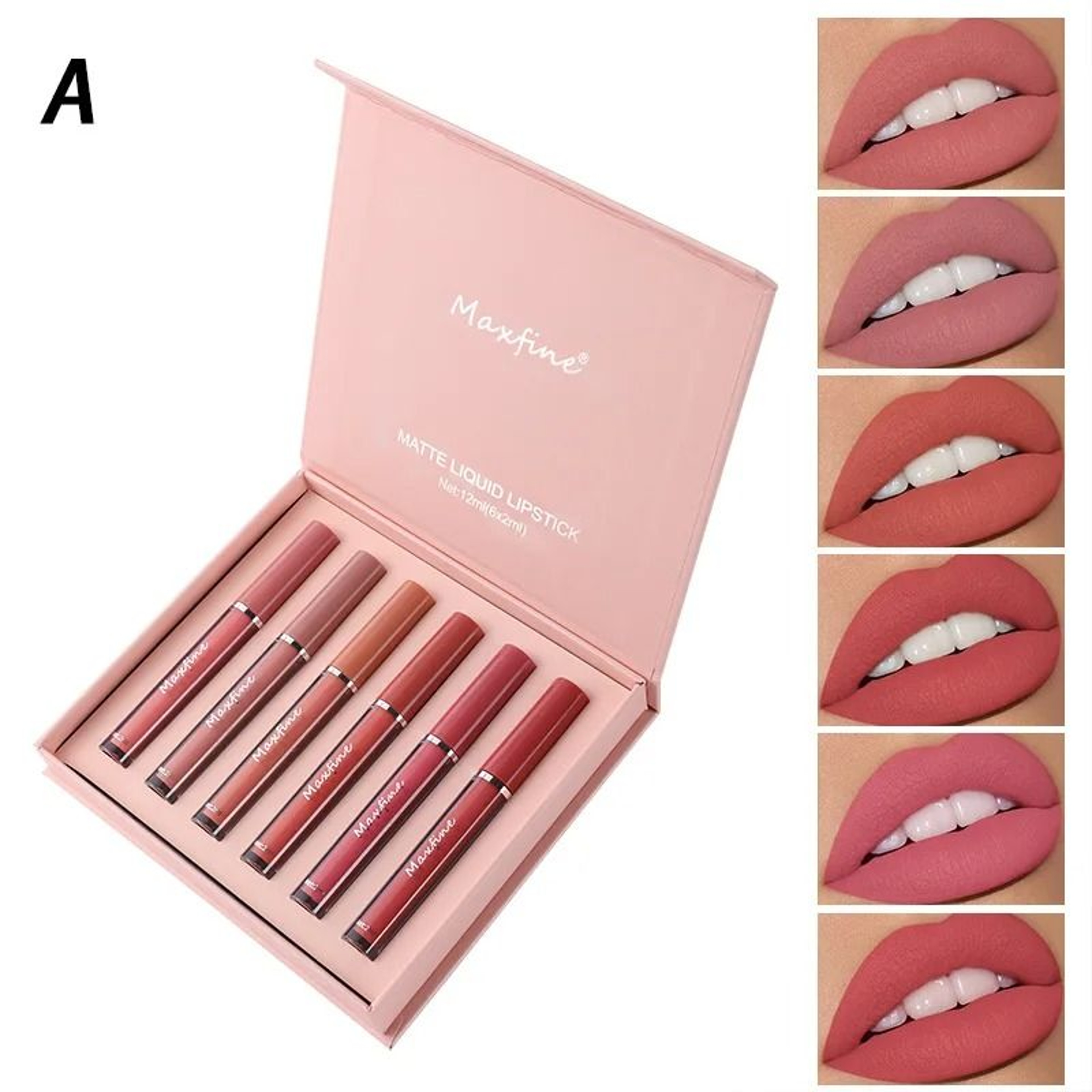 Matte Lip Gloss Set 6 Color Waterproof Long Lasting Gift Box 7