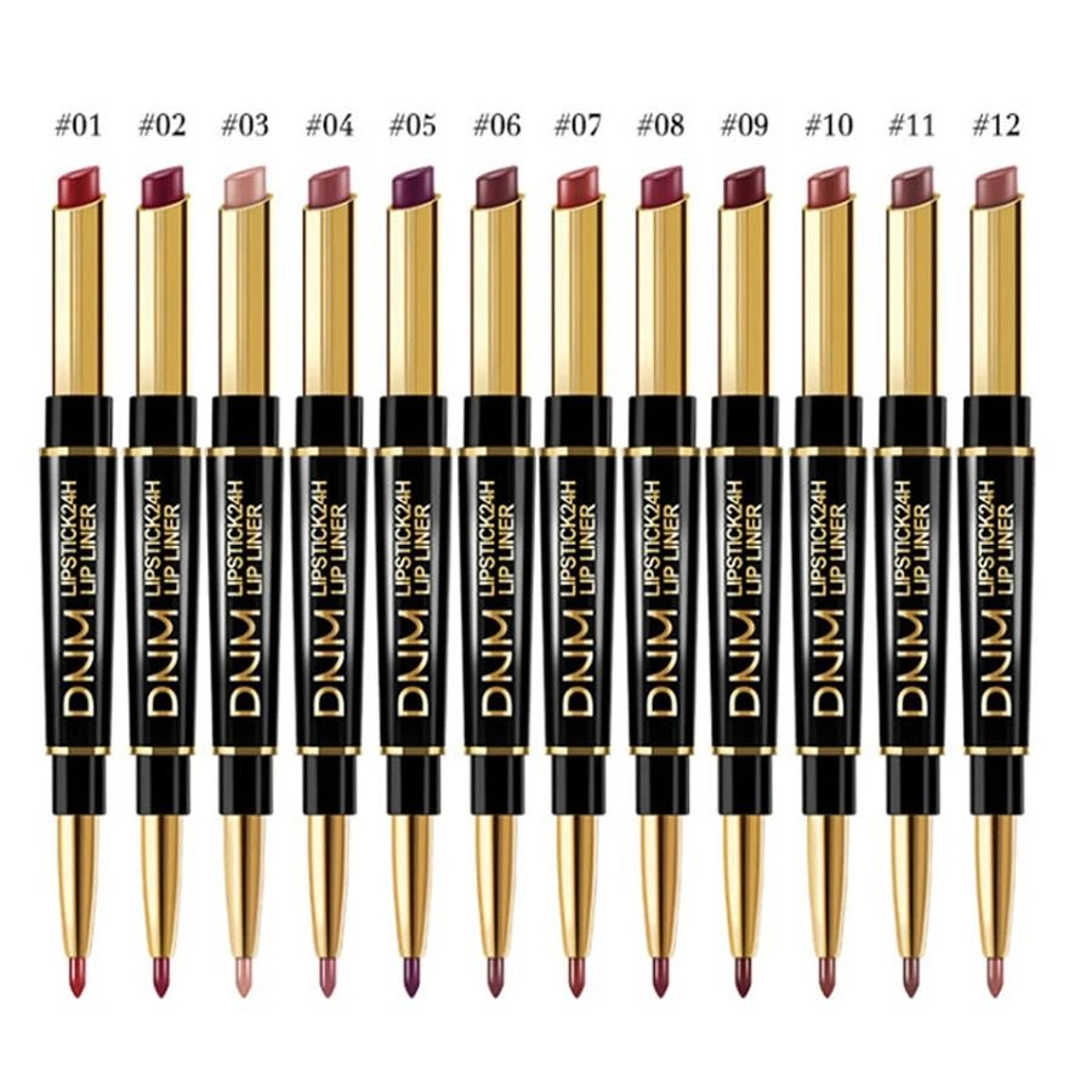Double Ended Lipstick And Lip Liner Waterproof Long Lasting 1