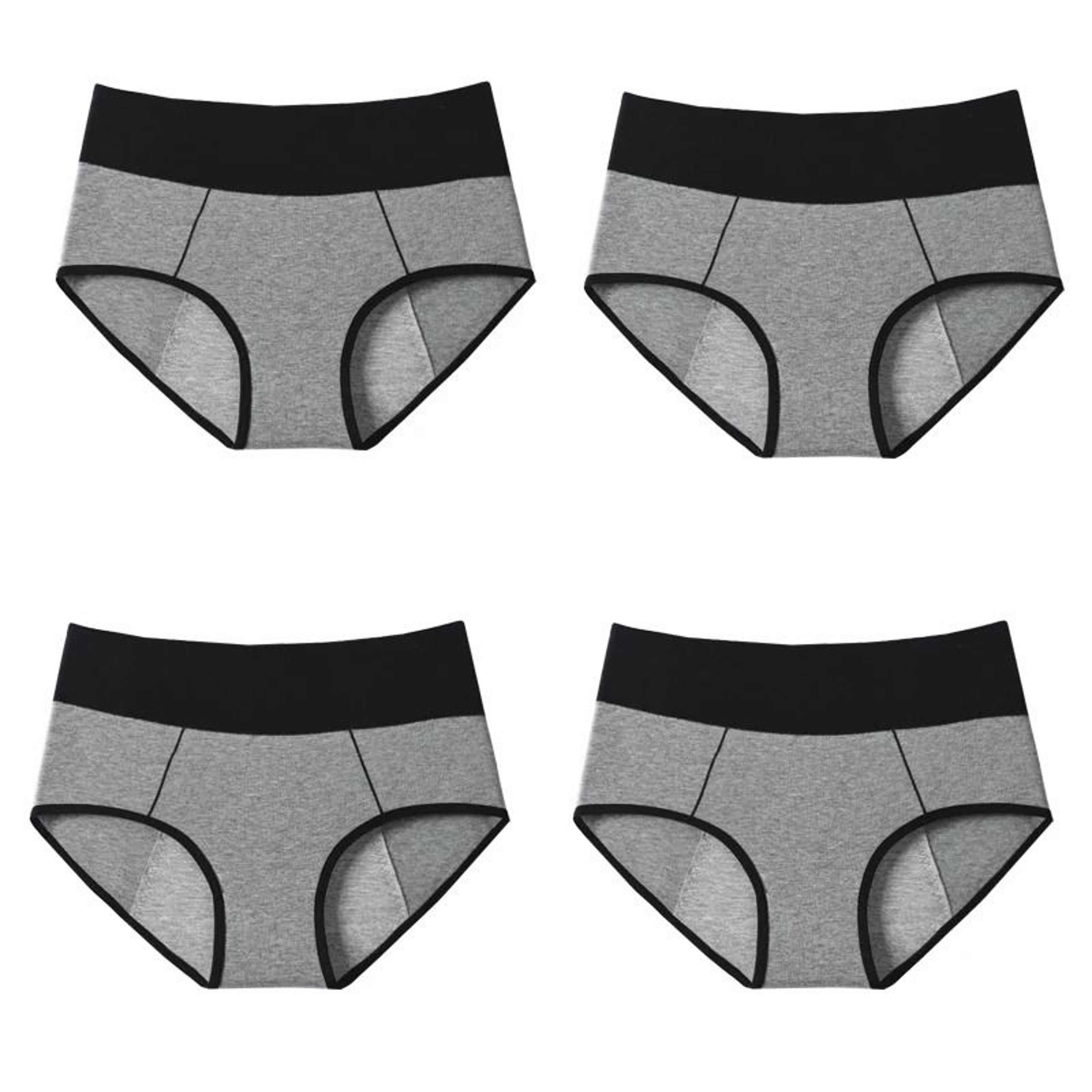 Womens High Waist Leak Proof Period Panties Four Pack Cotton Menstrual Underwear 10