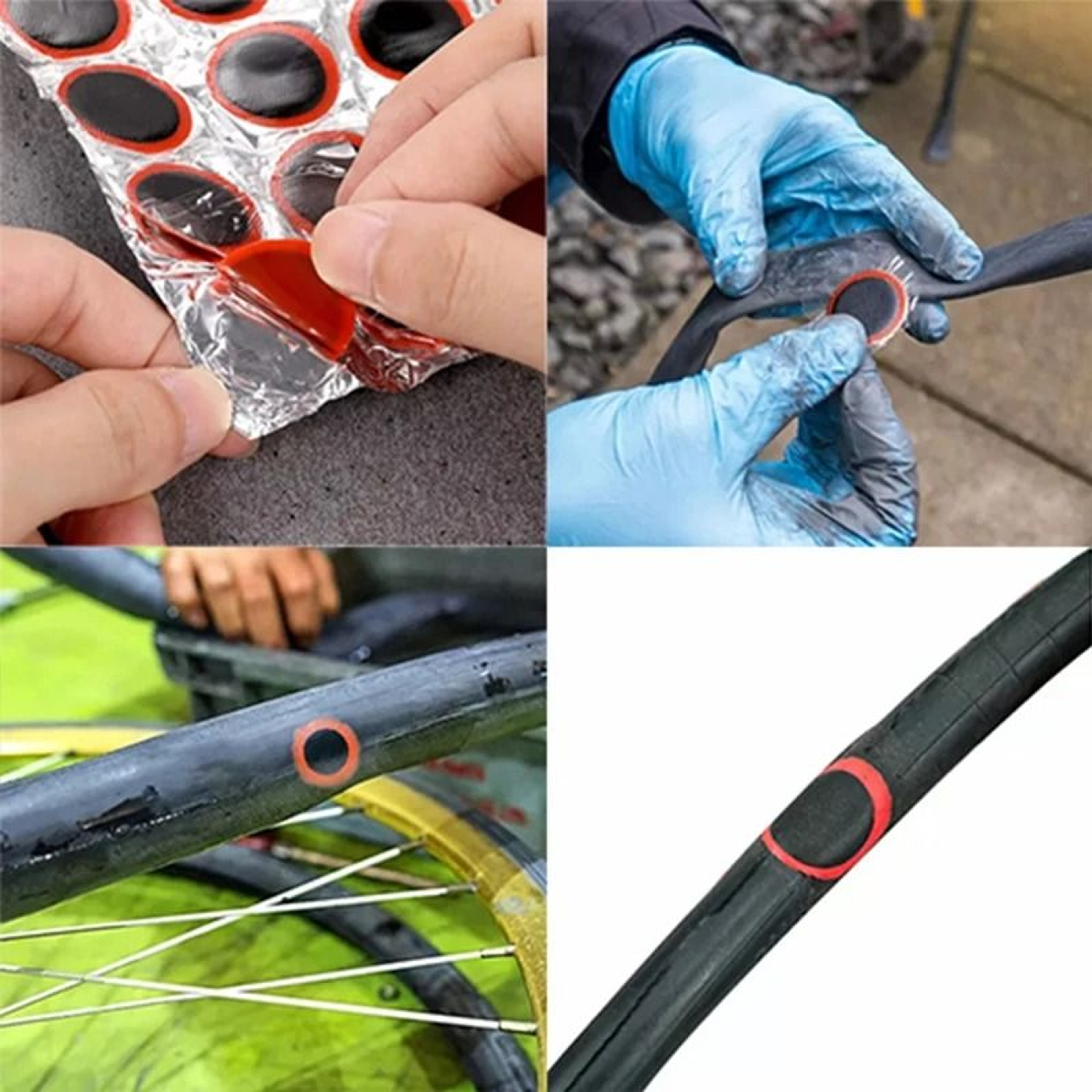 Bicycle Tire Repair Patch Set 48 Piece Glue Free Quick Repair Kit 5
