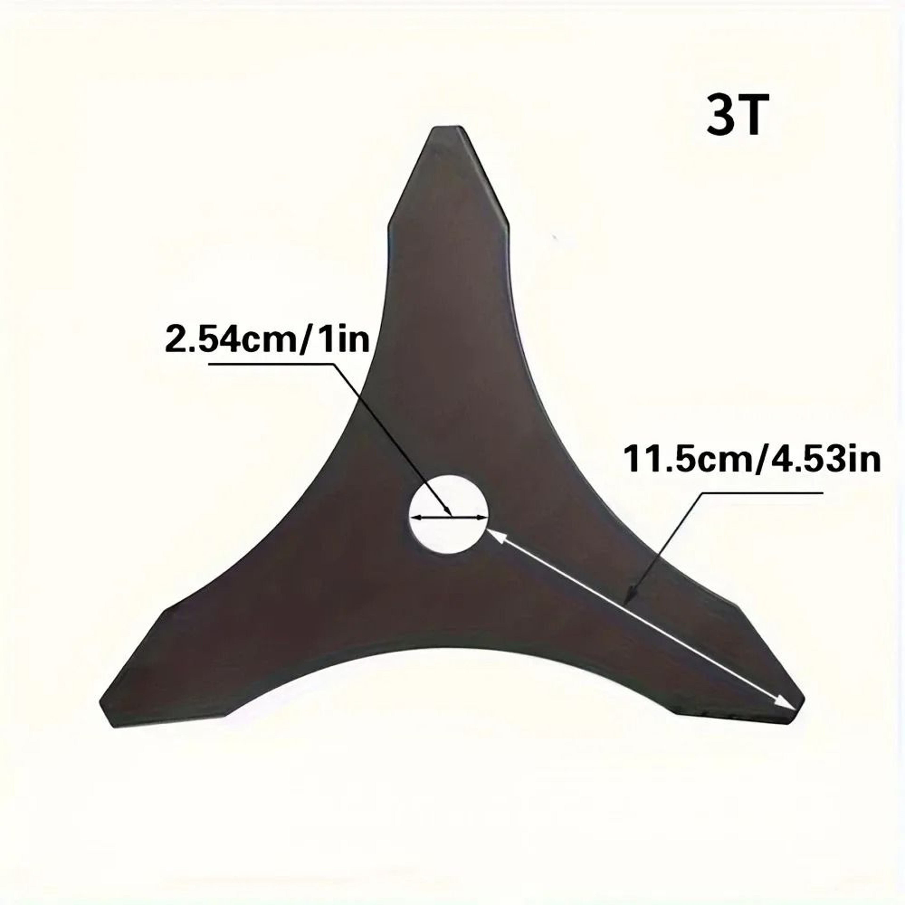 Three Tooth Brush Cutter Blade Ten Inch Replacement For Straight Shaft Trimmers 1