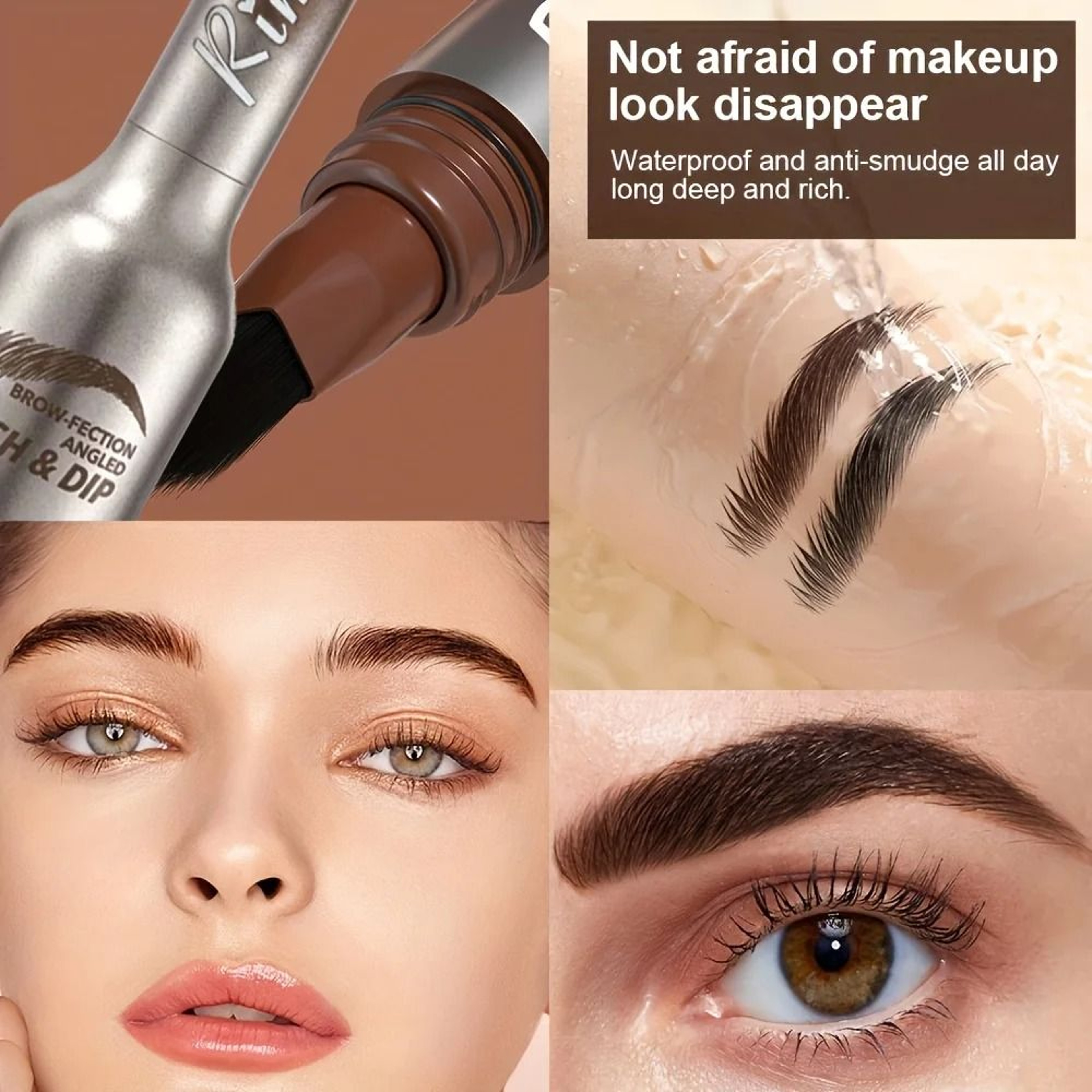 Waterproof LongLasting Eyebrow Tint Cream With Brush 1