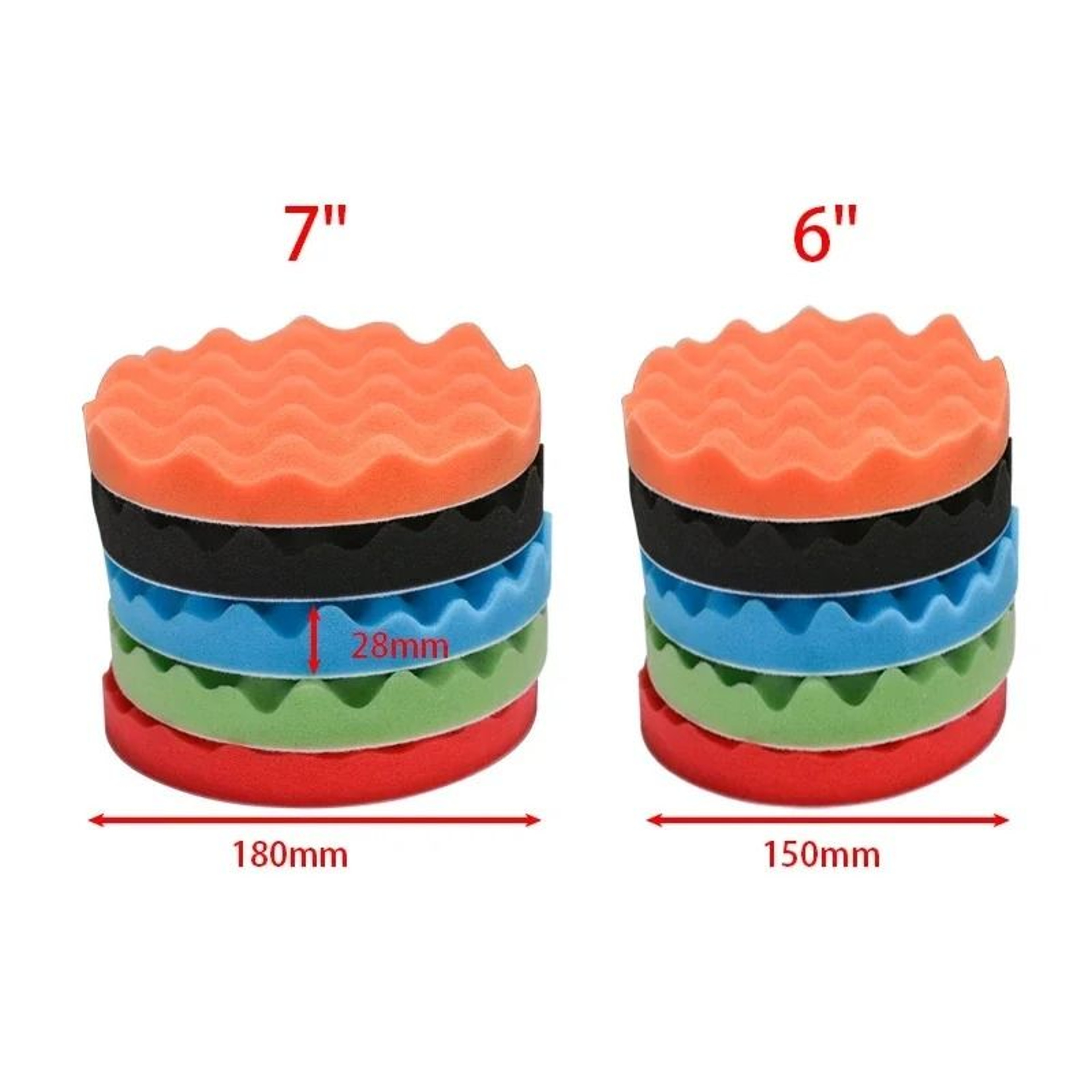 Car Polishing Pad Set 5 Piece Foam Buffing And Waxing Kit 2