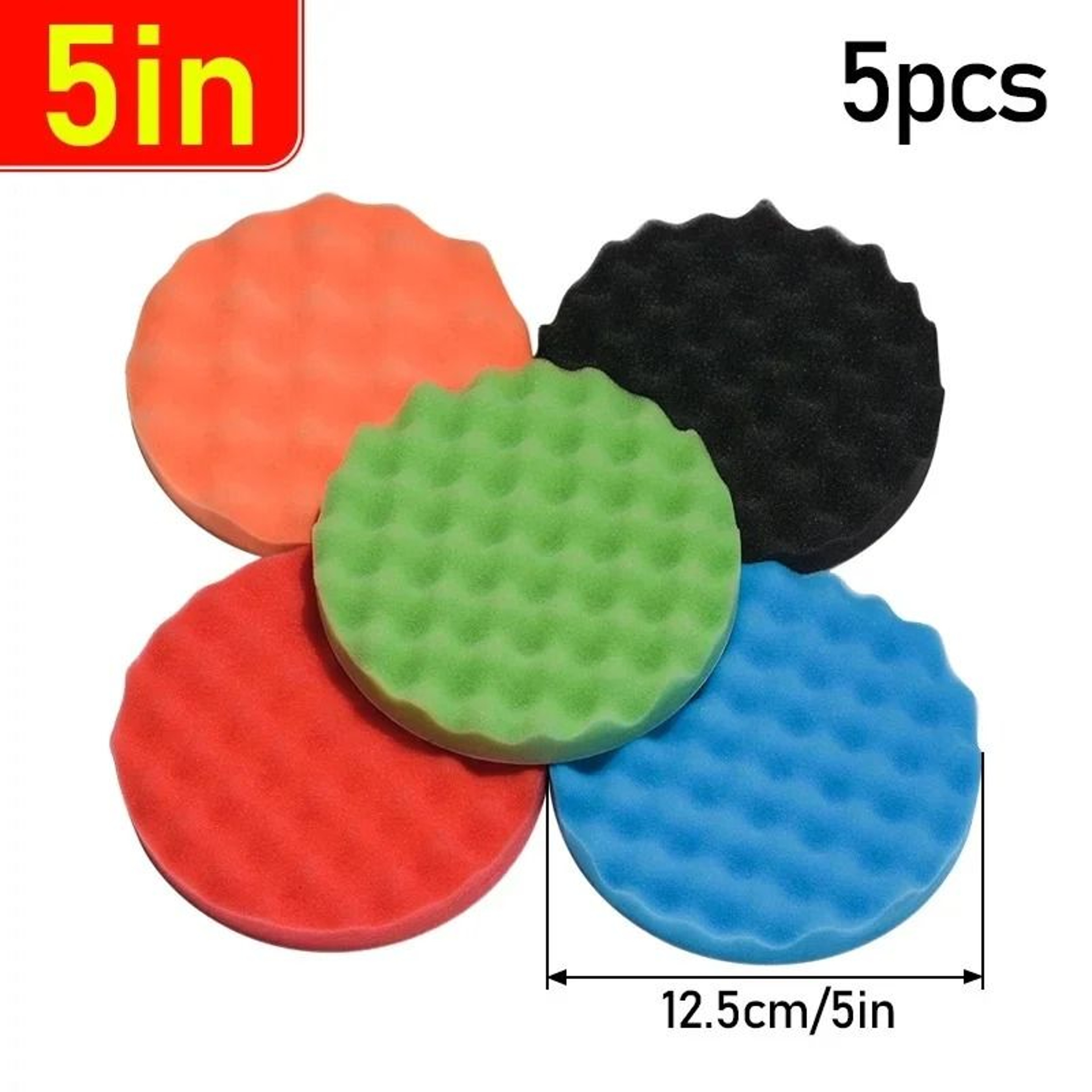 Car Polishing Pad Set 5 Piece Foam Buffing And Waxing Kit 6