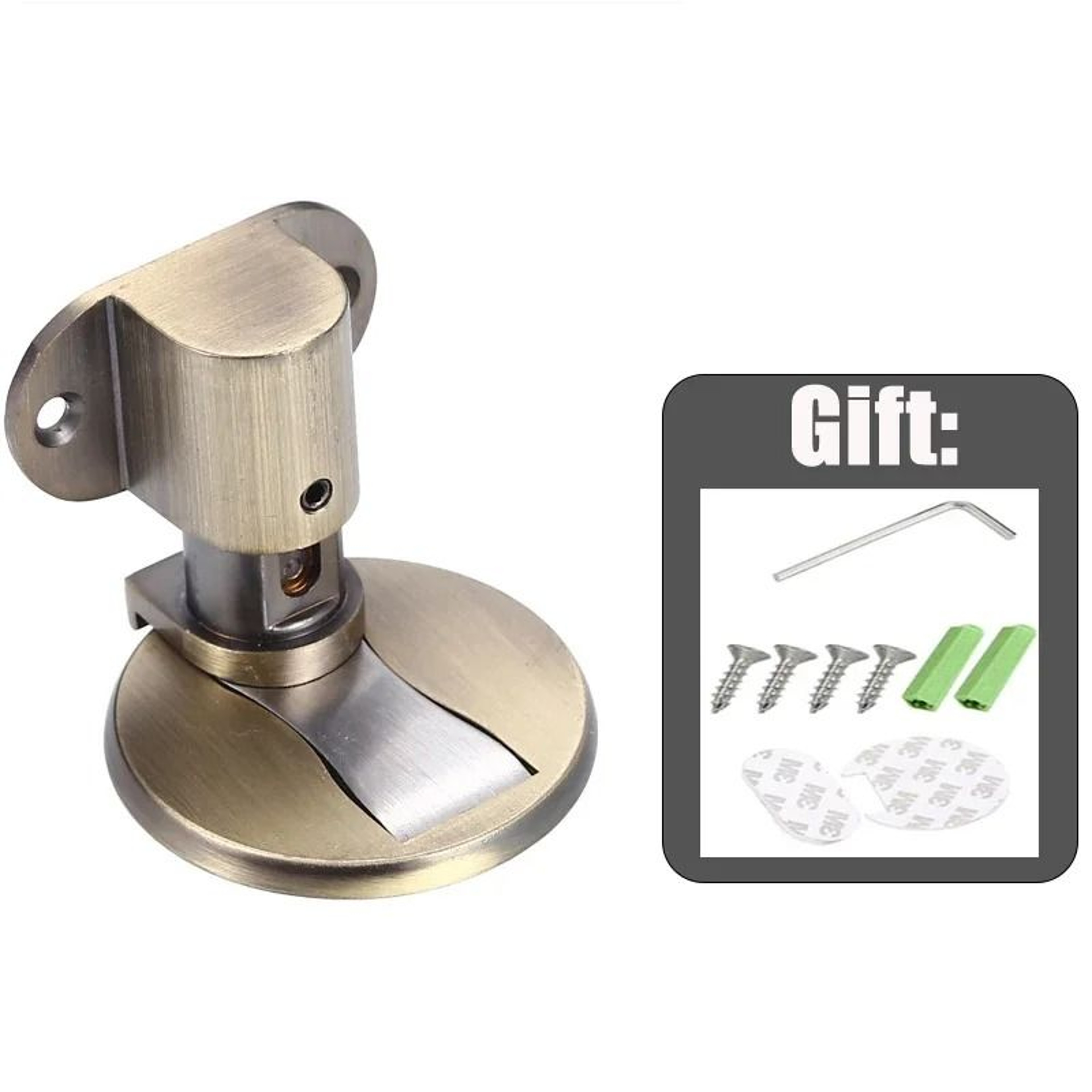 Adjustable Invisible Magnetic Door Stopper Punch Free Design 9