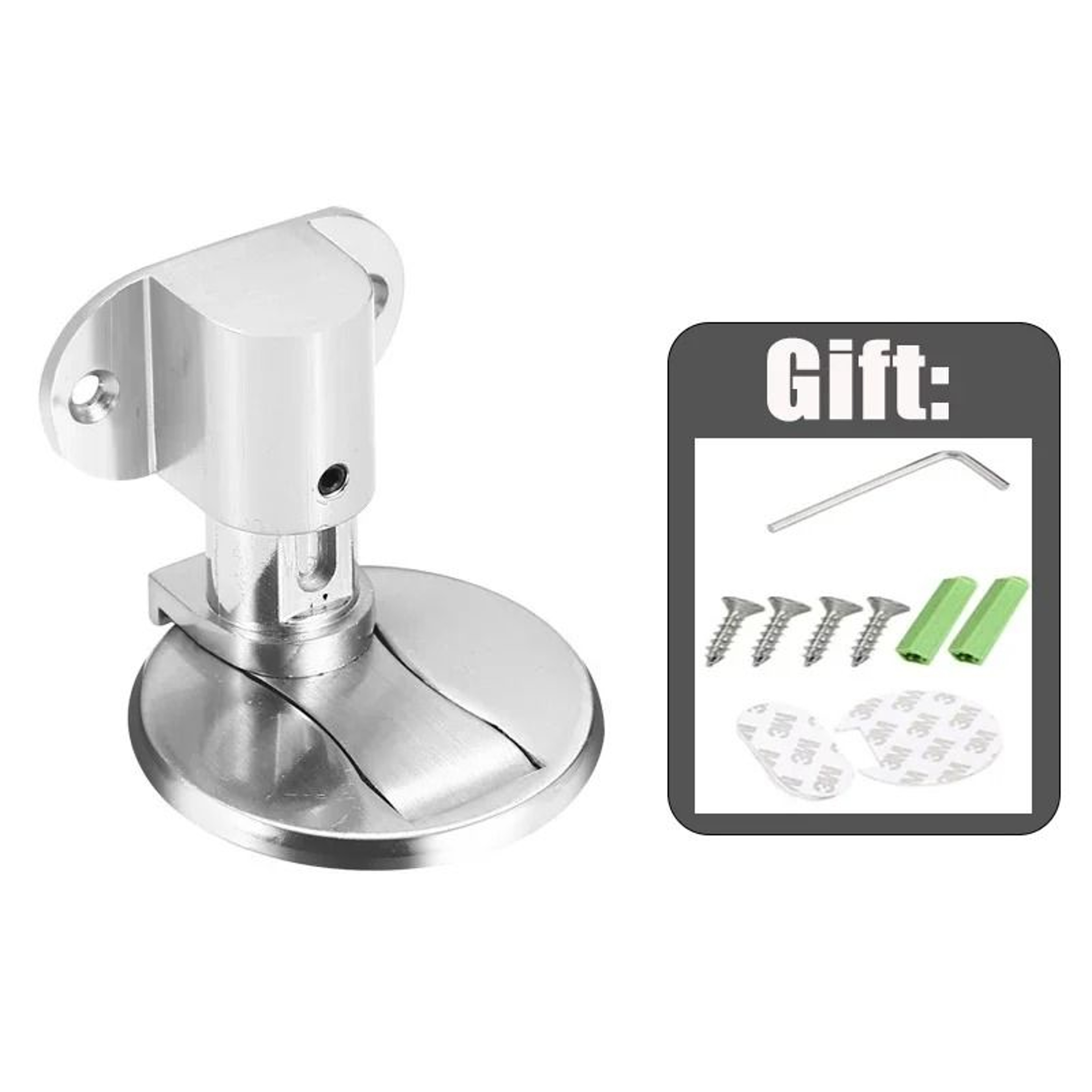 Adjustable Invisible Magnetic Door Stopper Punch Free Design 8
