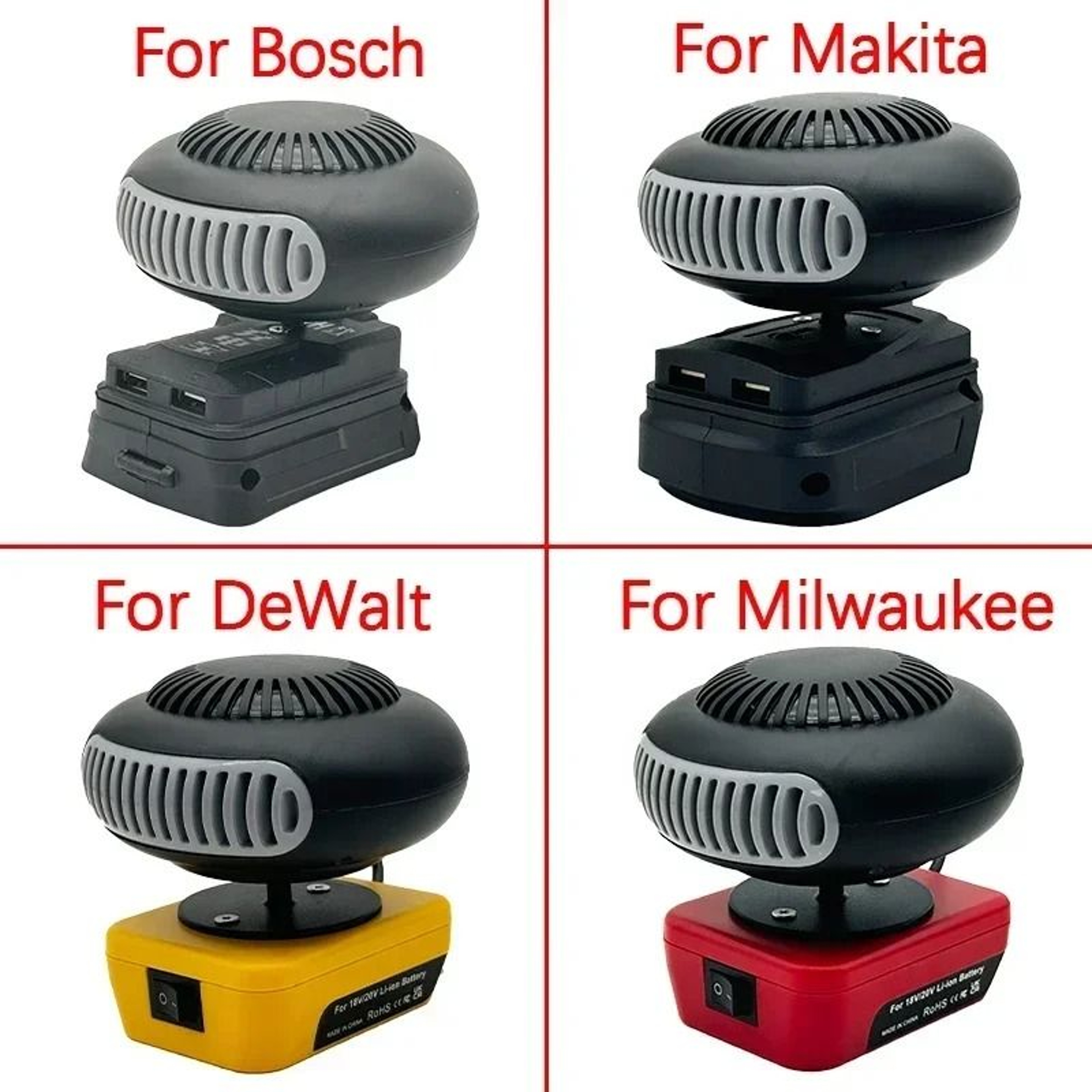 Tool Battery Powered Heater Using 18V20V Lithium Packs Portable Warm Air Blower 0