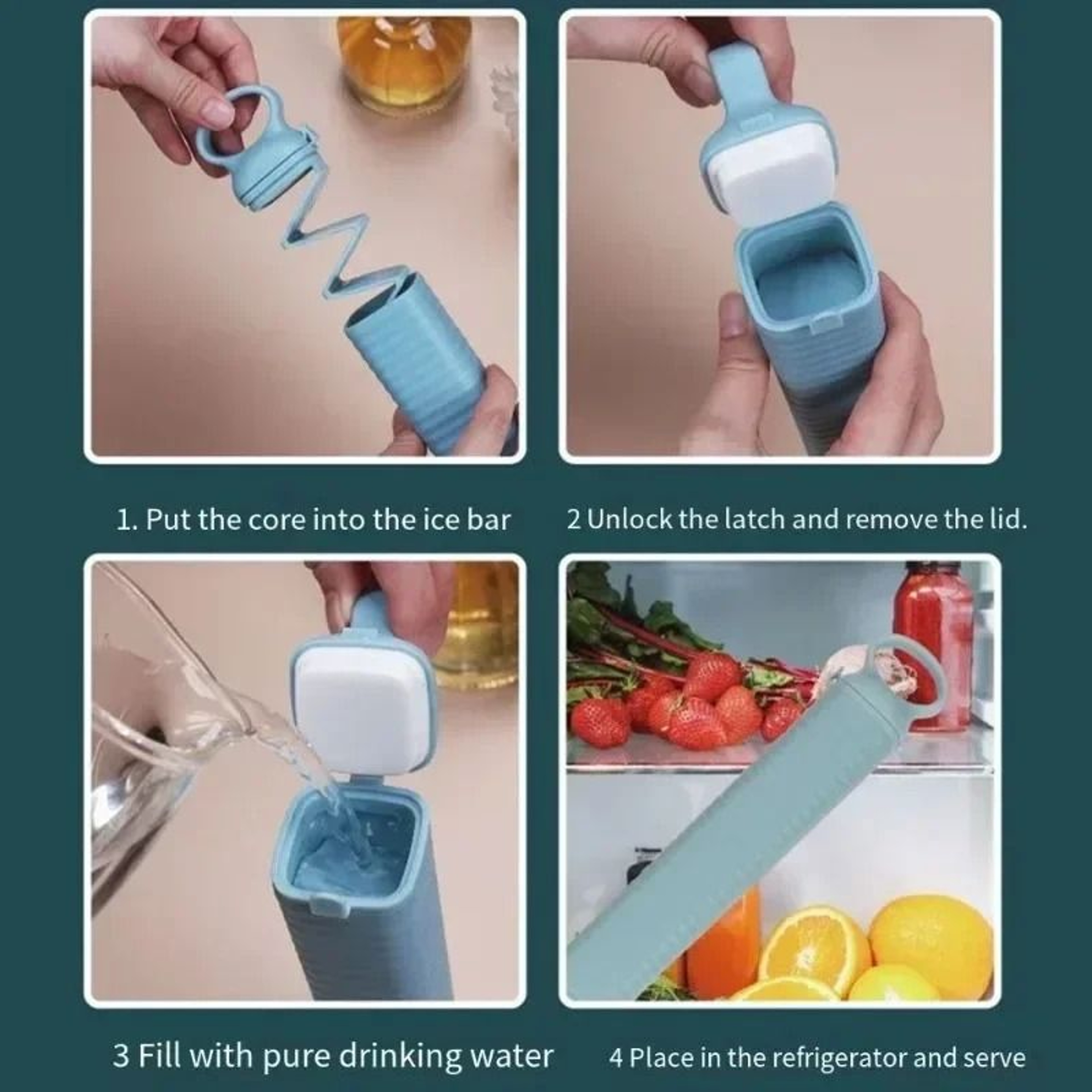 Press Style Ice Cube Tray For Fast Freezing 4