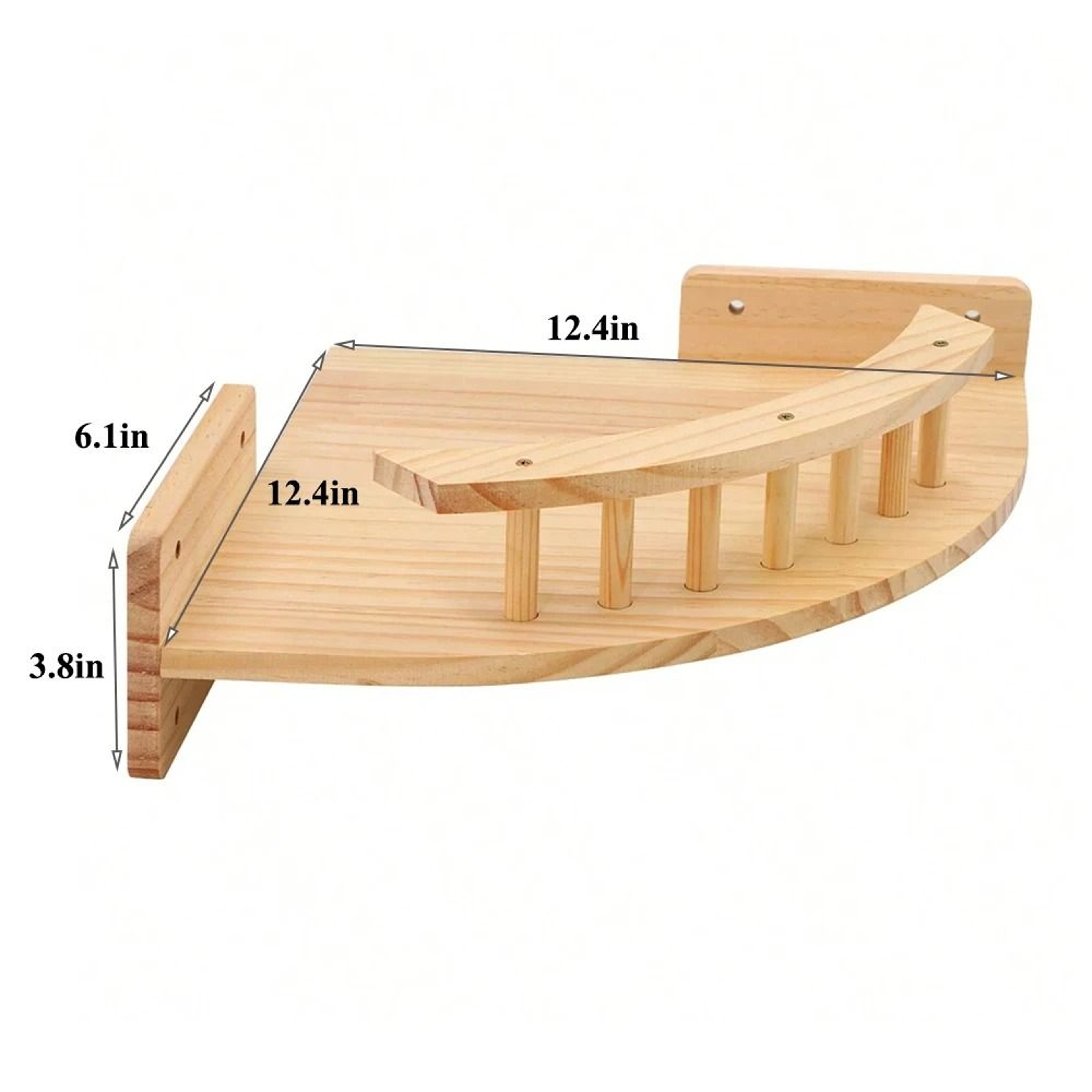 Wall Mounted Cat Climbing Shelf With Sisal Scratching Steps 16