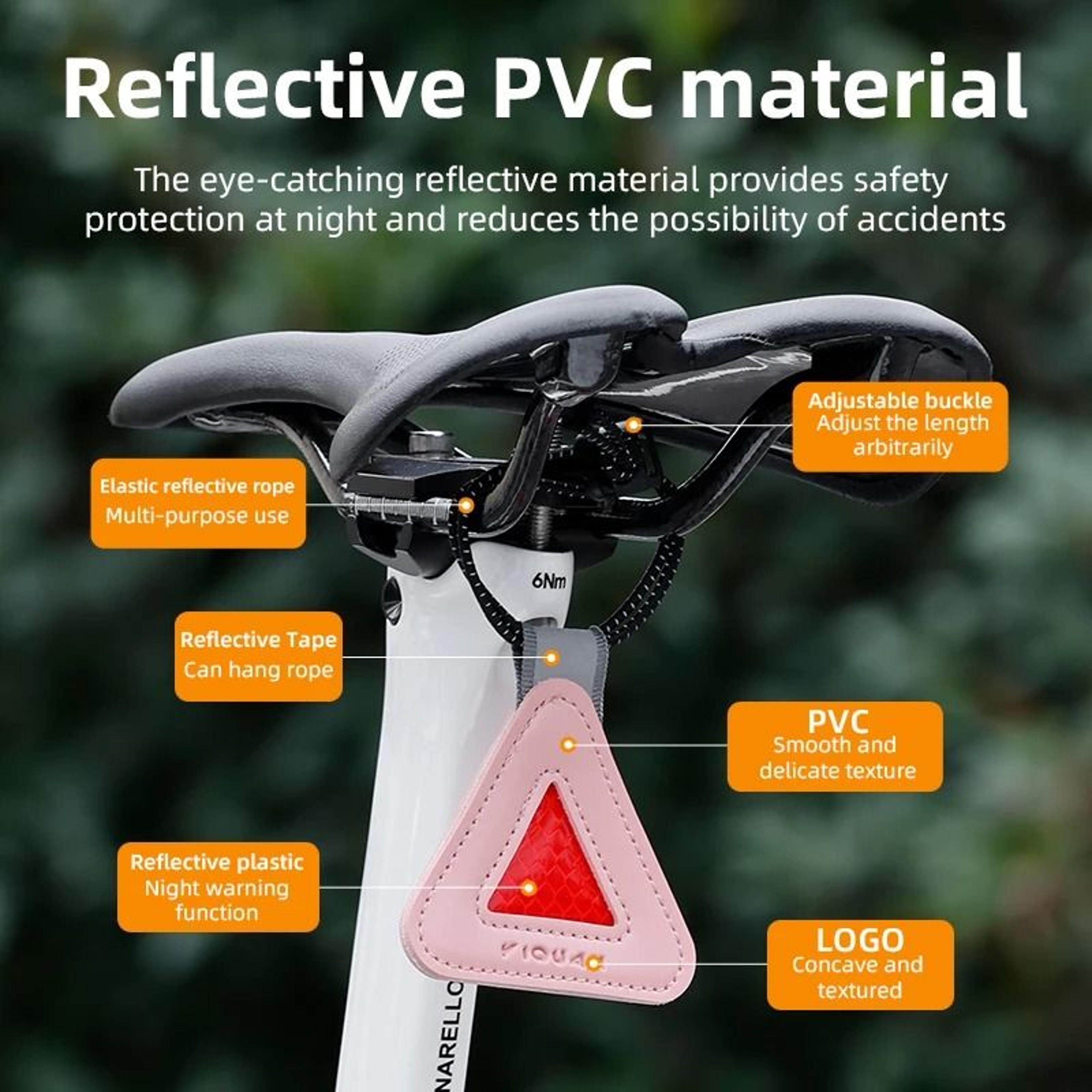 High Visibility Reflective Triangle Bicycle Safety Pendant 4