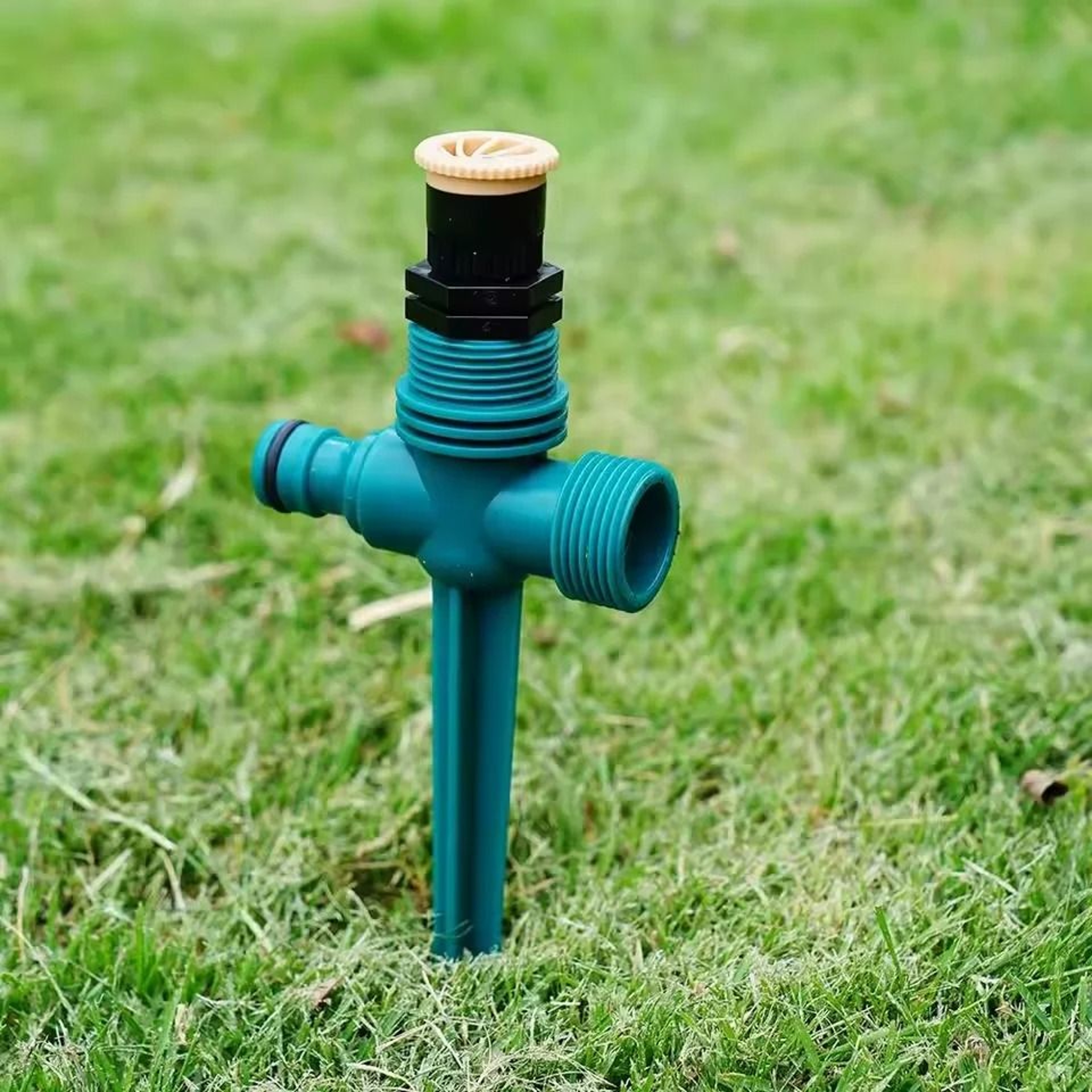 3 Pack 360 Degree Rotating Garden Sprinkler Adjustable Irrigation Watering System With Buried Plug 4