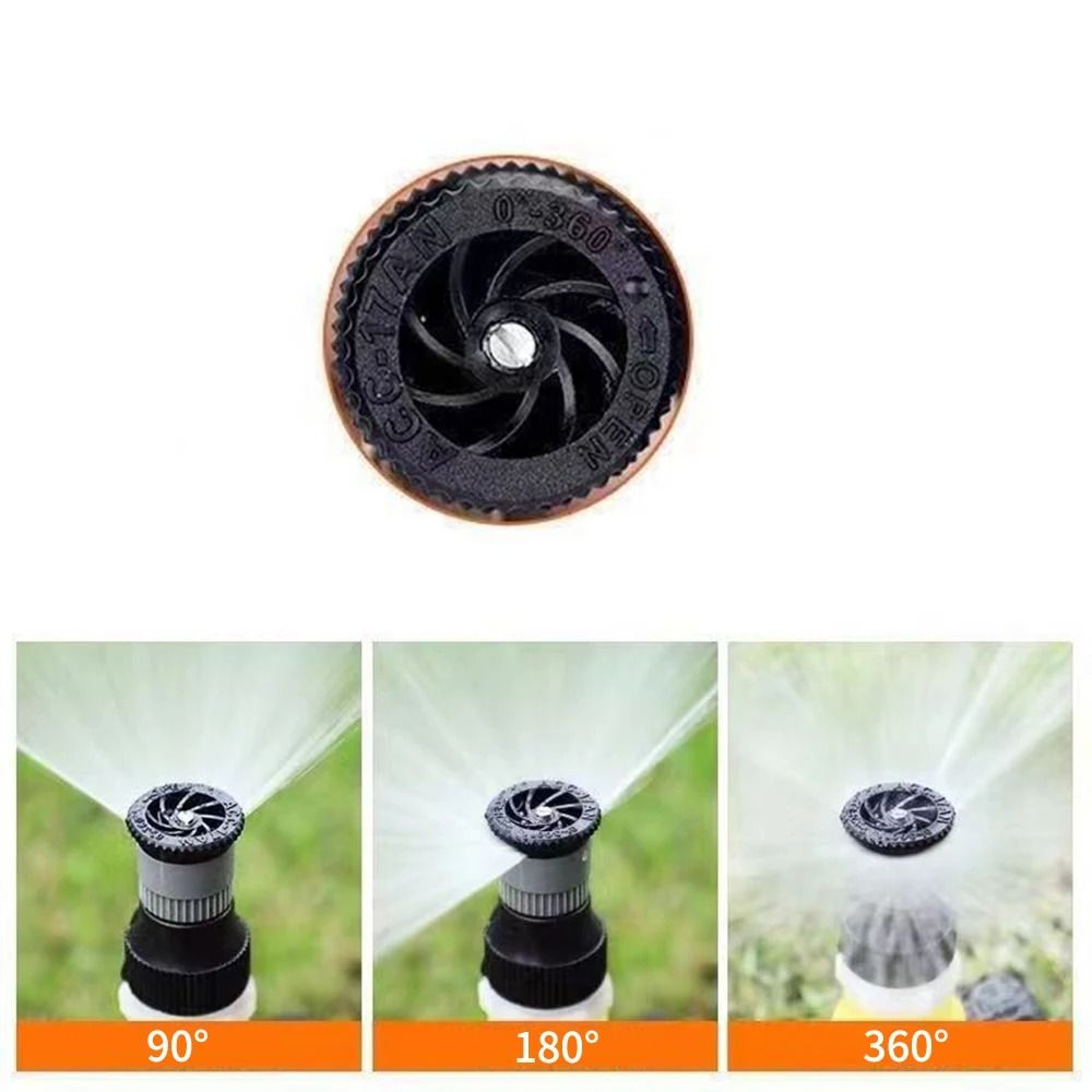 3 Pack 360 Degree Rotating Garden Sprinkler Adjustable Irrigation Watering System With Buried Plug 5