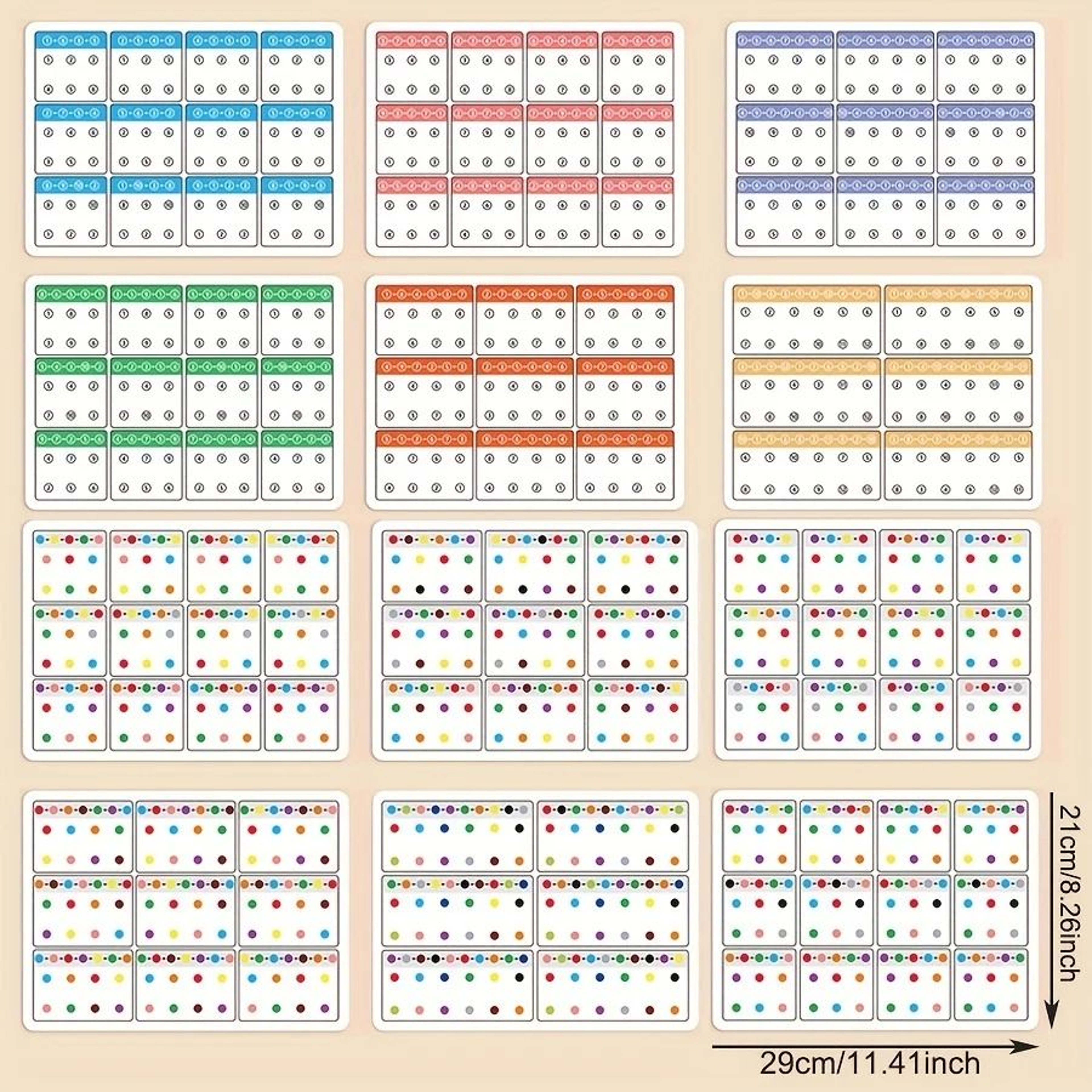 Visual Tracking Focus And Attention Training Card For Kids Color And Number Recognition 2