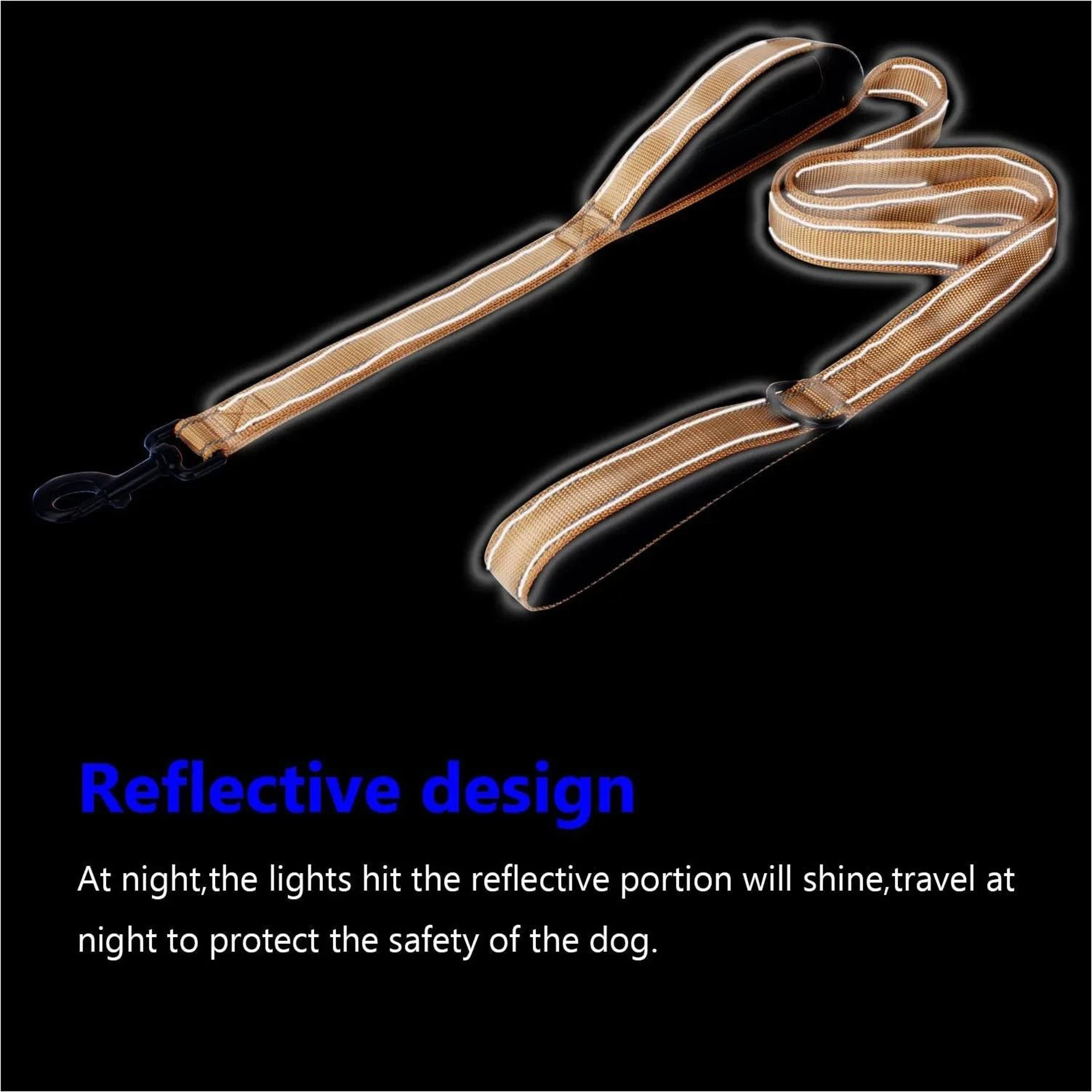 Professional HeavyDuty DualHandle Reflective Safety Leash 3