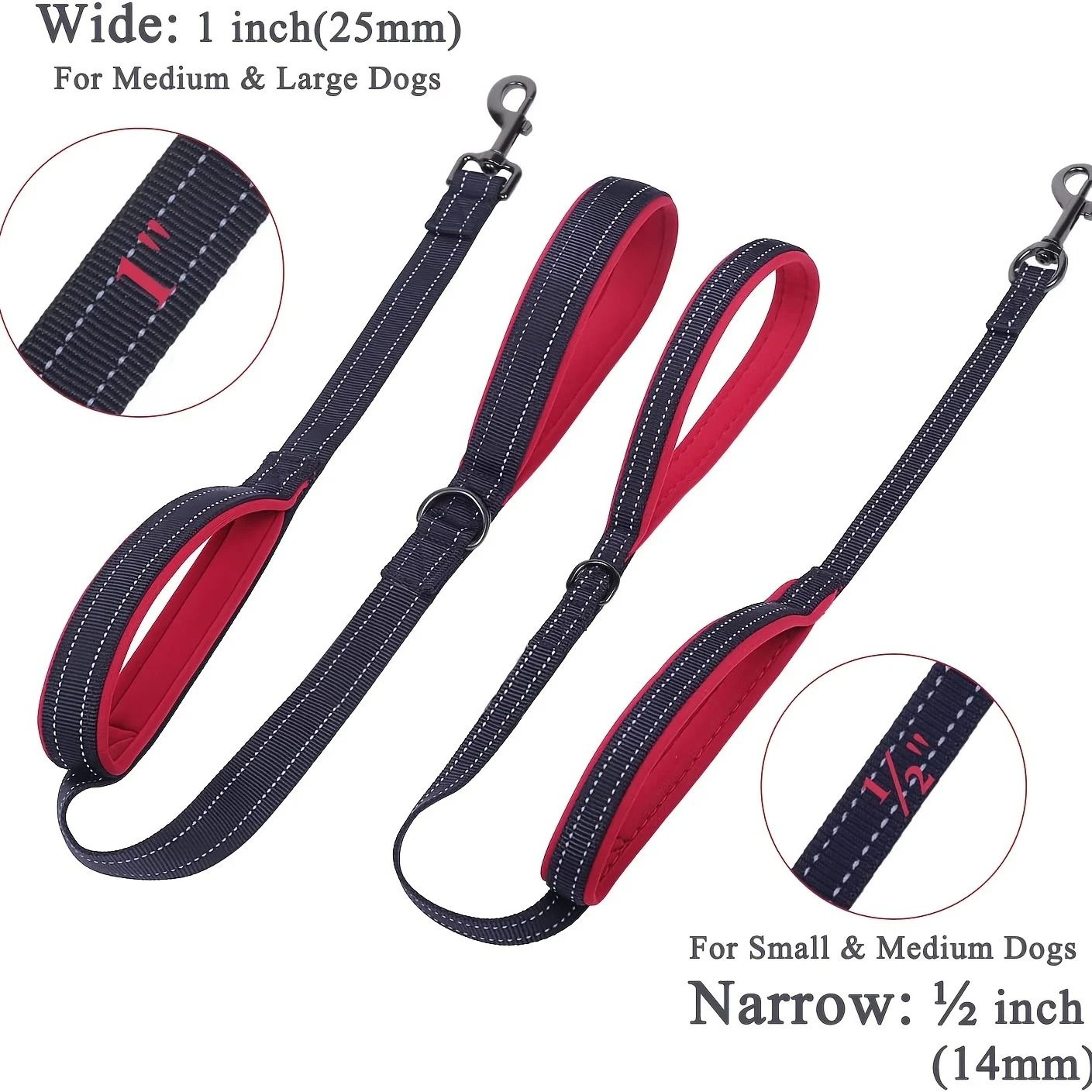 Professional HeavyDuty DualHandle Reflective Safety Leash 4