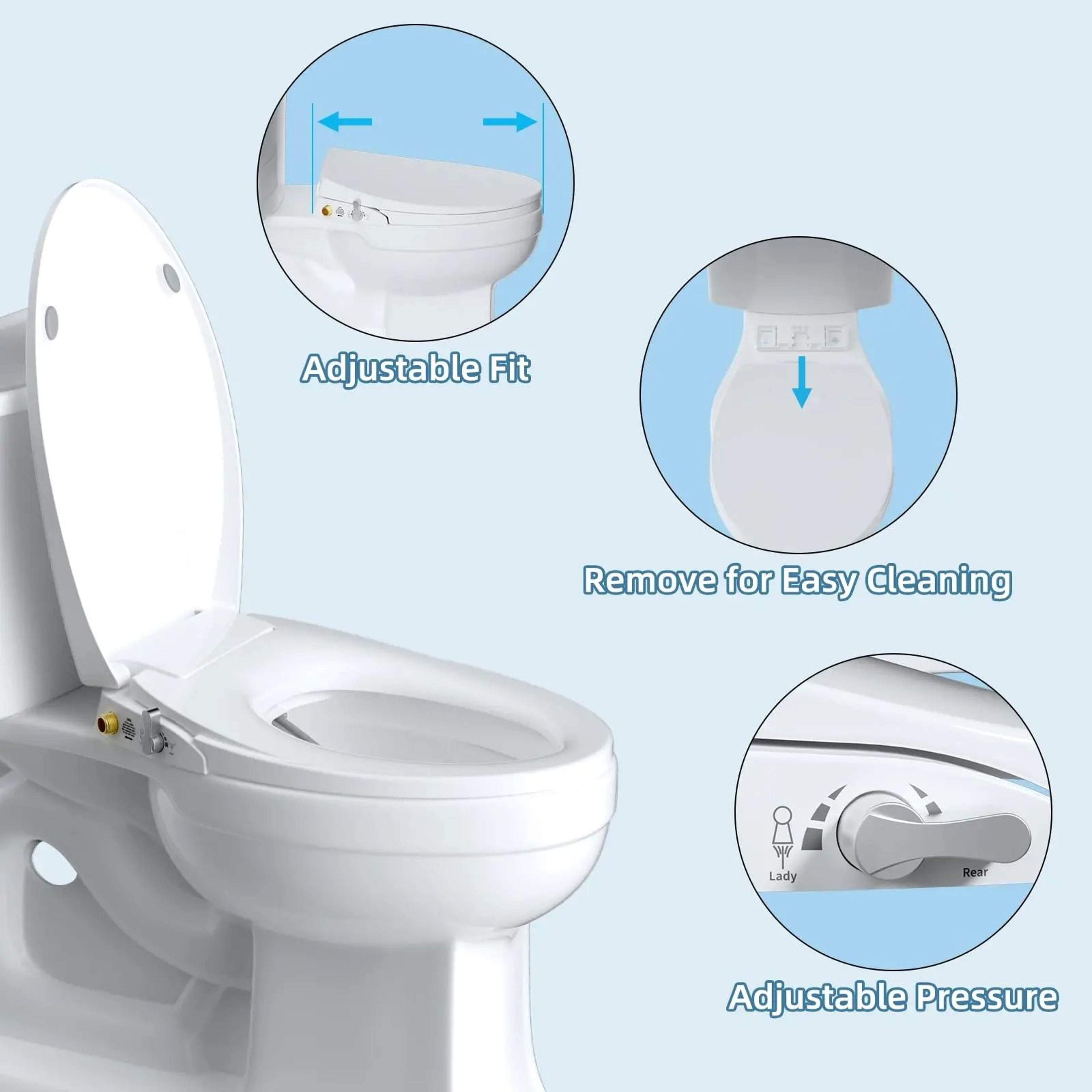 Elongated Bidet Toilet Seat With SlowClose Technology 5