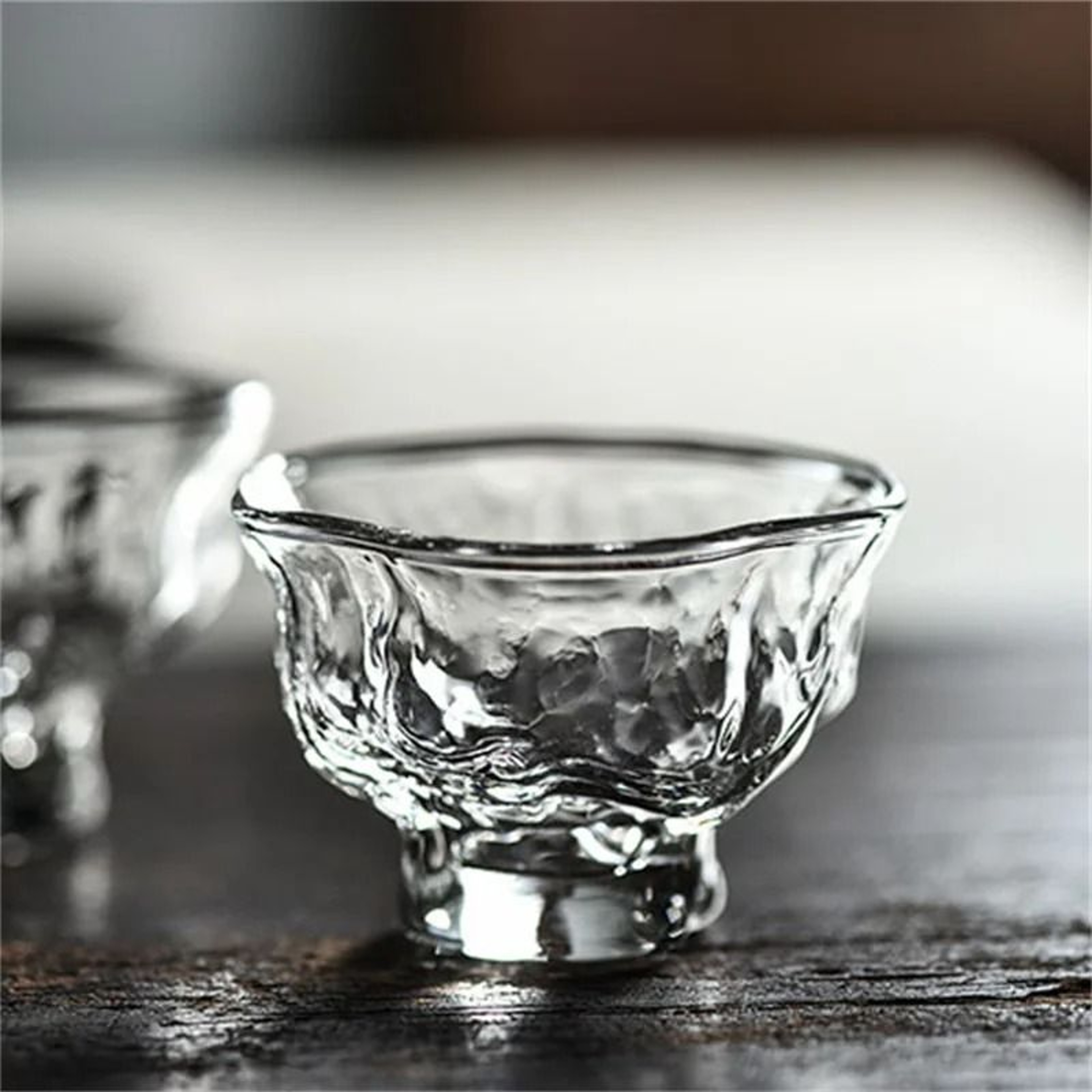 Japanese Hammer Pattern Glass Tea Cup Set 60ml Kung Fu Tea Accessories 0
