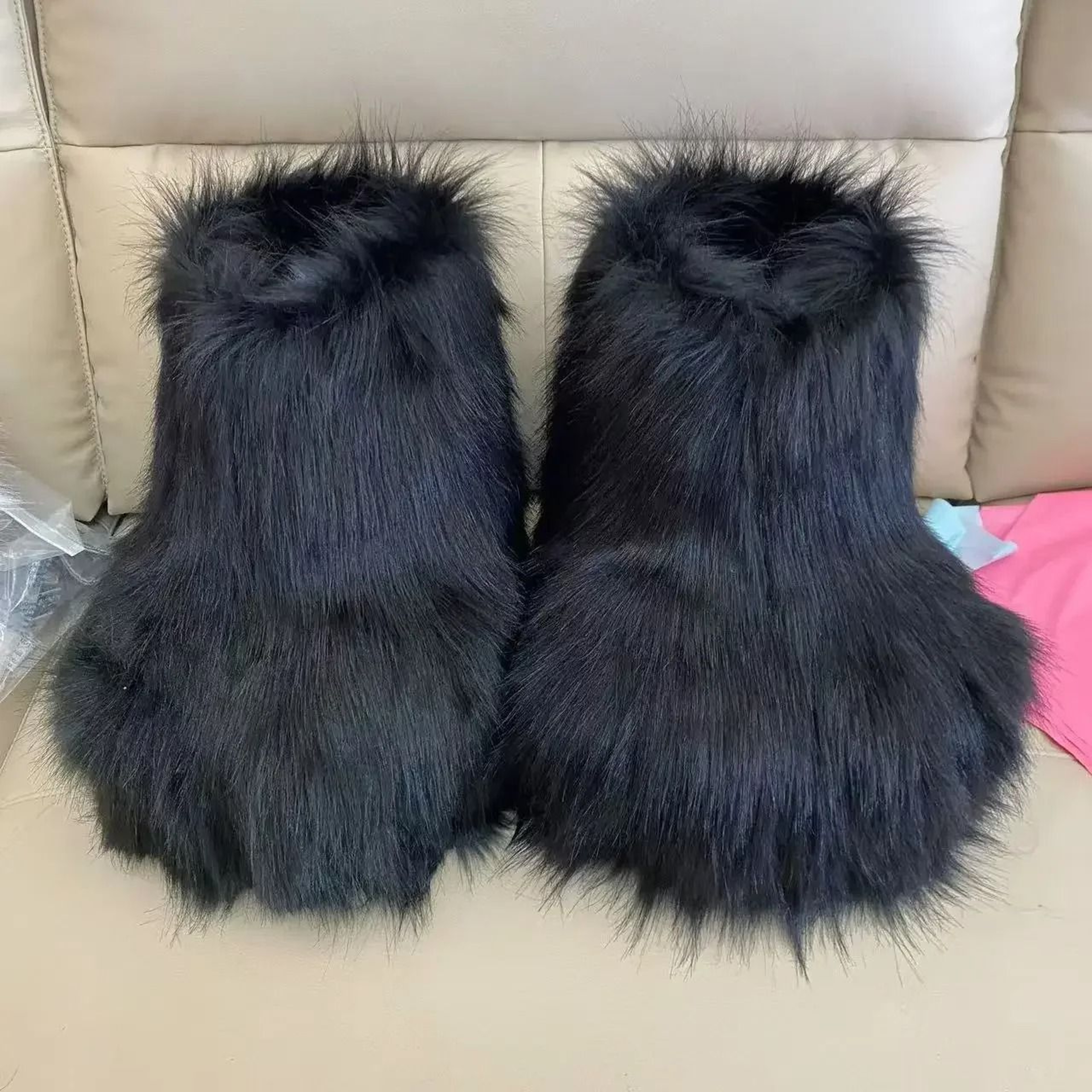 Fluffy Kig Fursuit Cosplay Paw Shoes 9