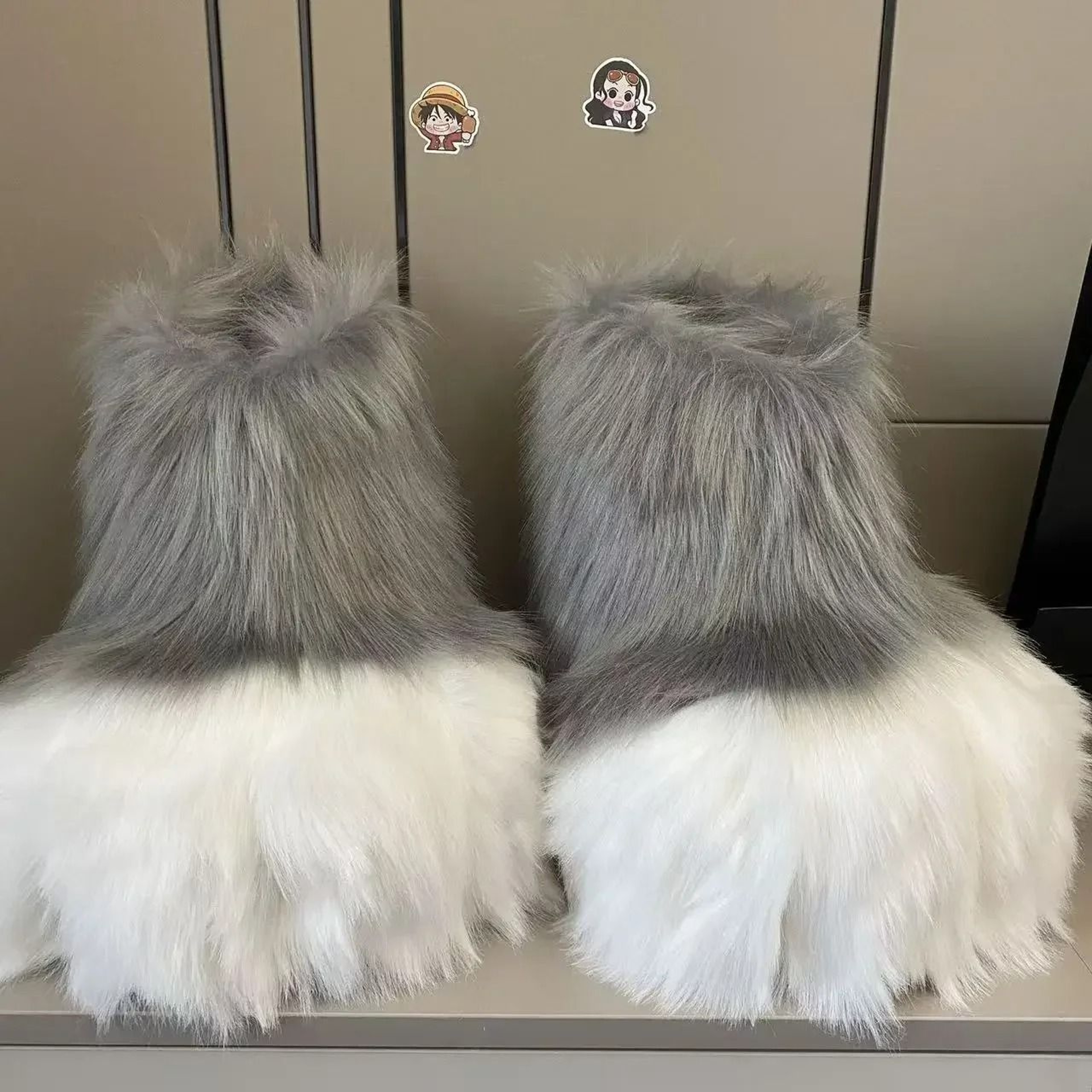 Fluffy Kig Fursuit Cosplay Paw Shoes 10