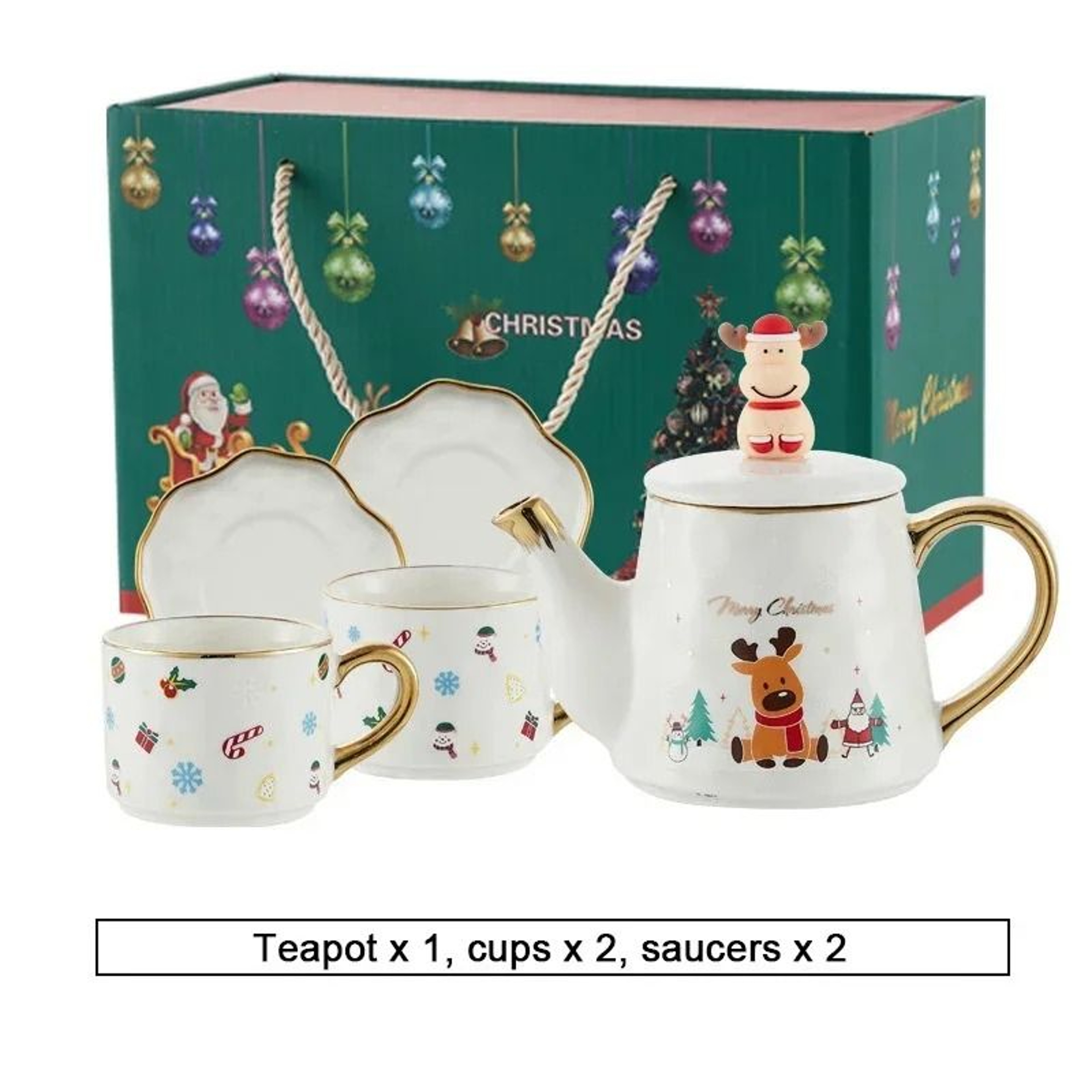 Christmas Porcelain Teaware Gift Set 11