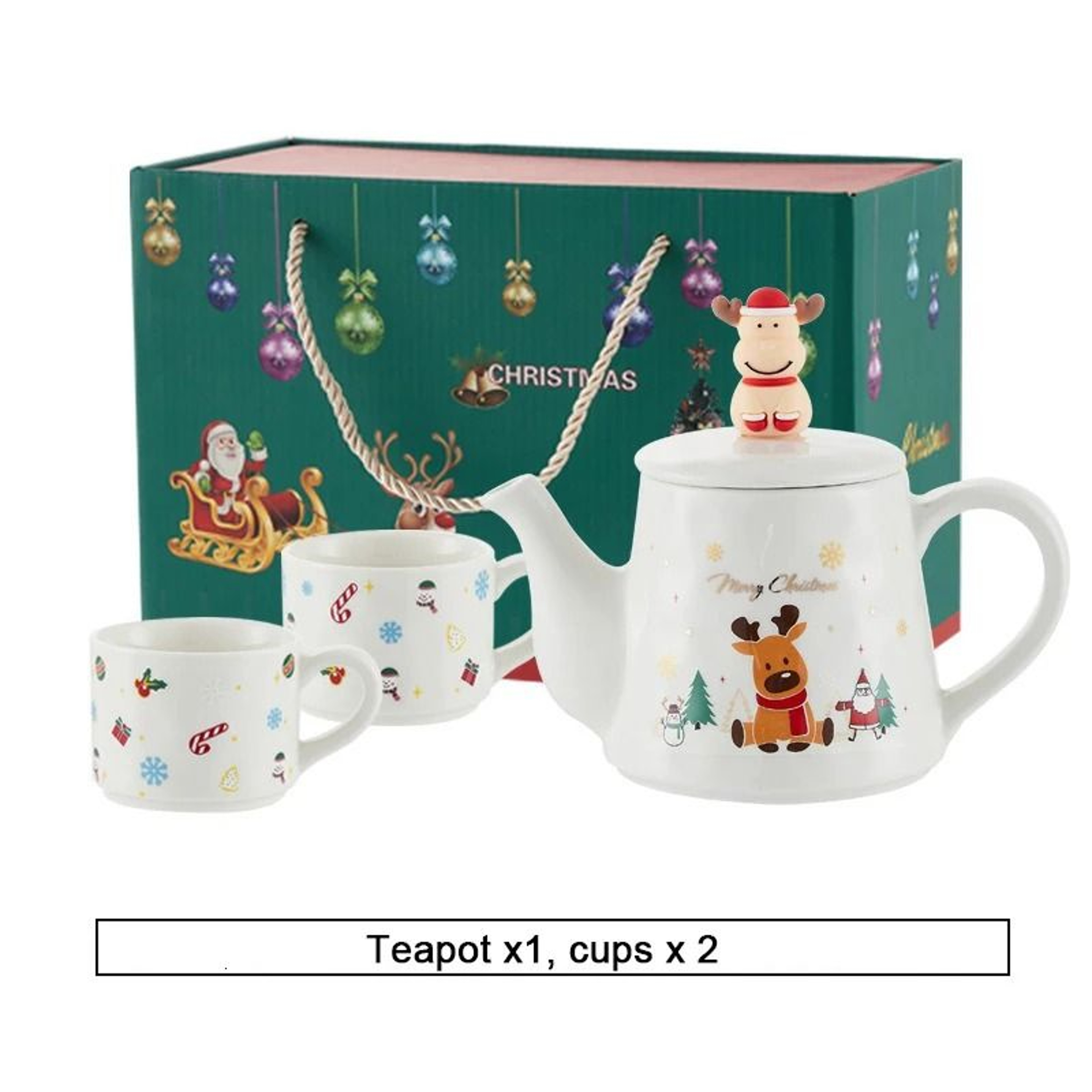 Christmas Porcelain Teaware Gift Set 14