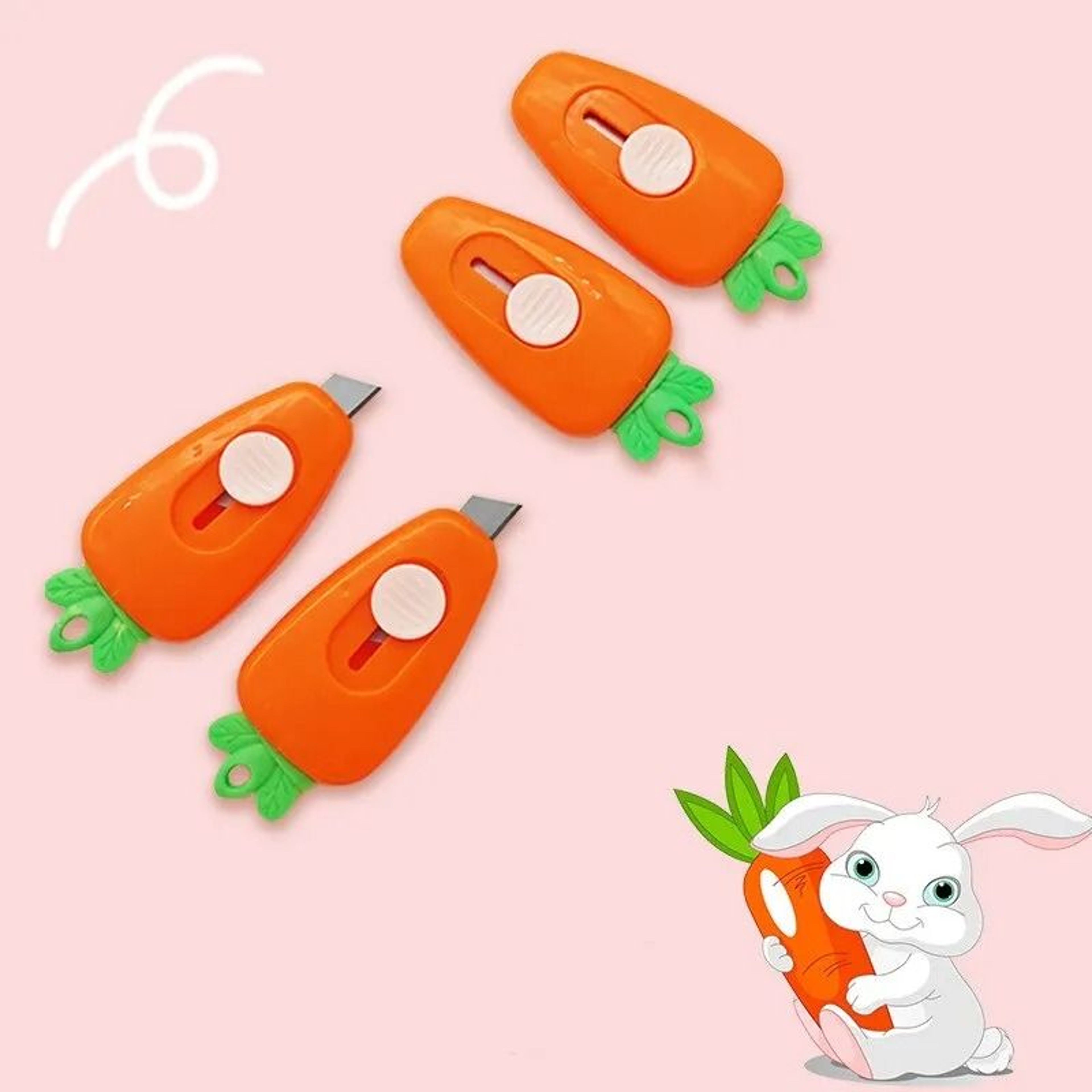 High Precision Carrot Series Mini Utility Cutter And Retractable Letter Opener 1