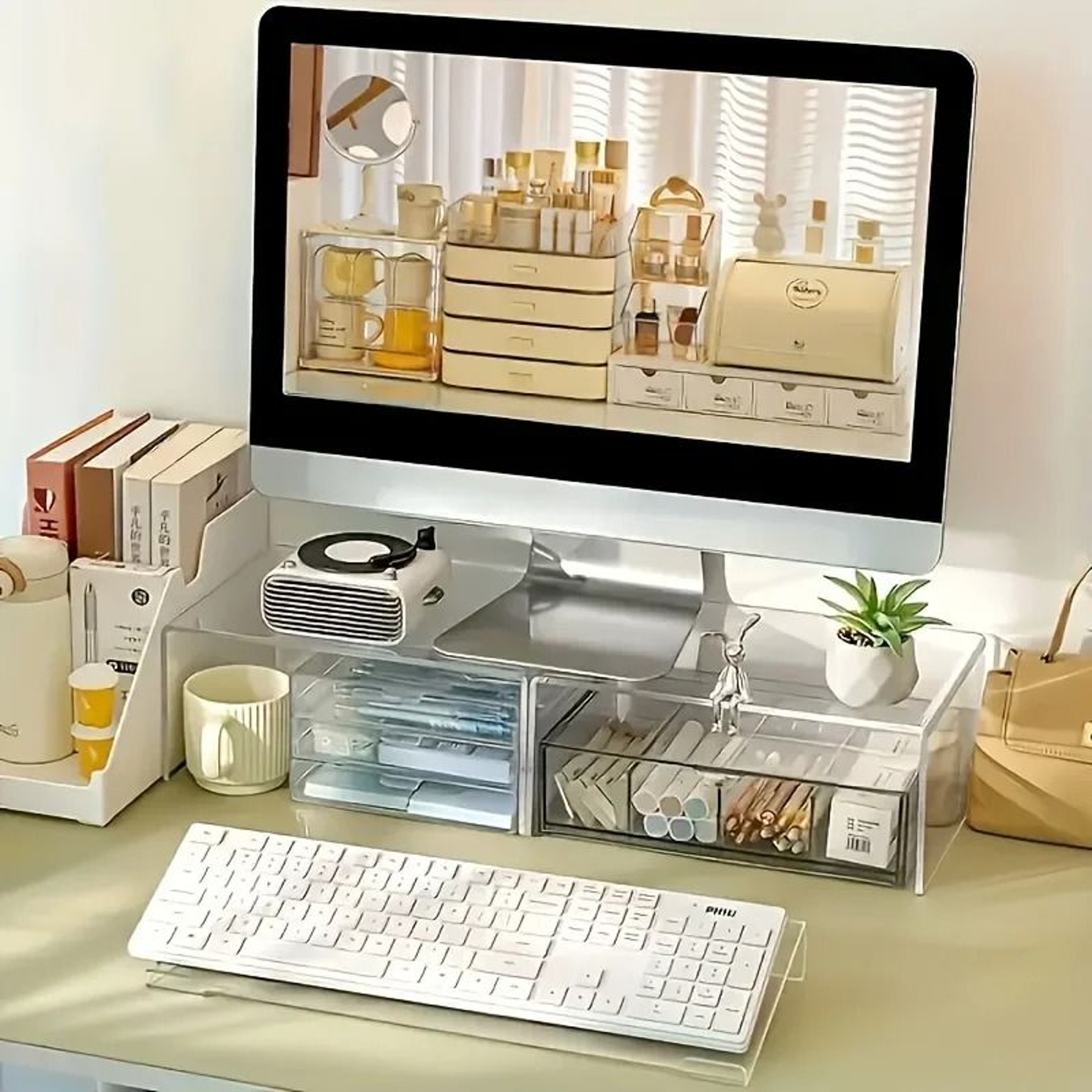 High Clarity Acrylic Keyboard Stand And Compact Desktop Lift Riser For Mechanical Keyboards And Min 2