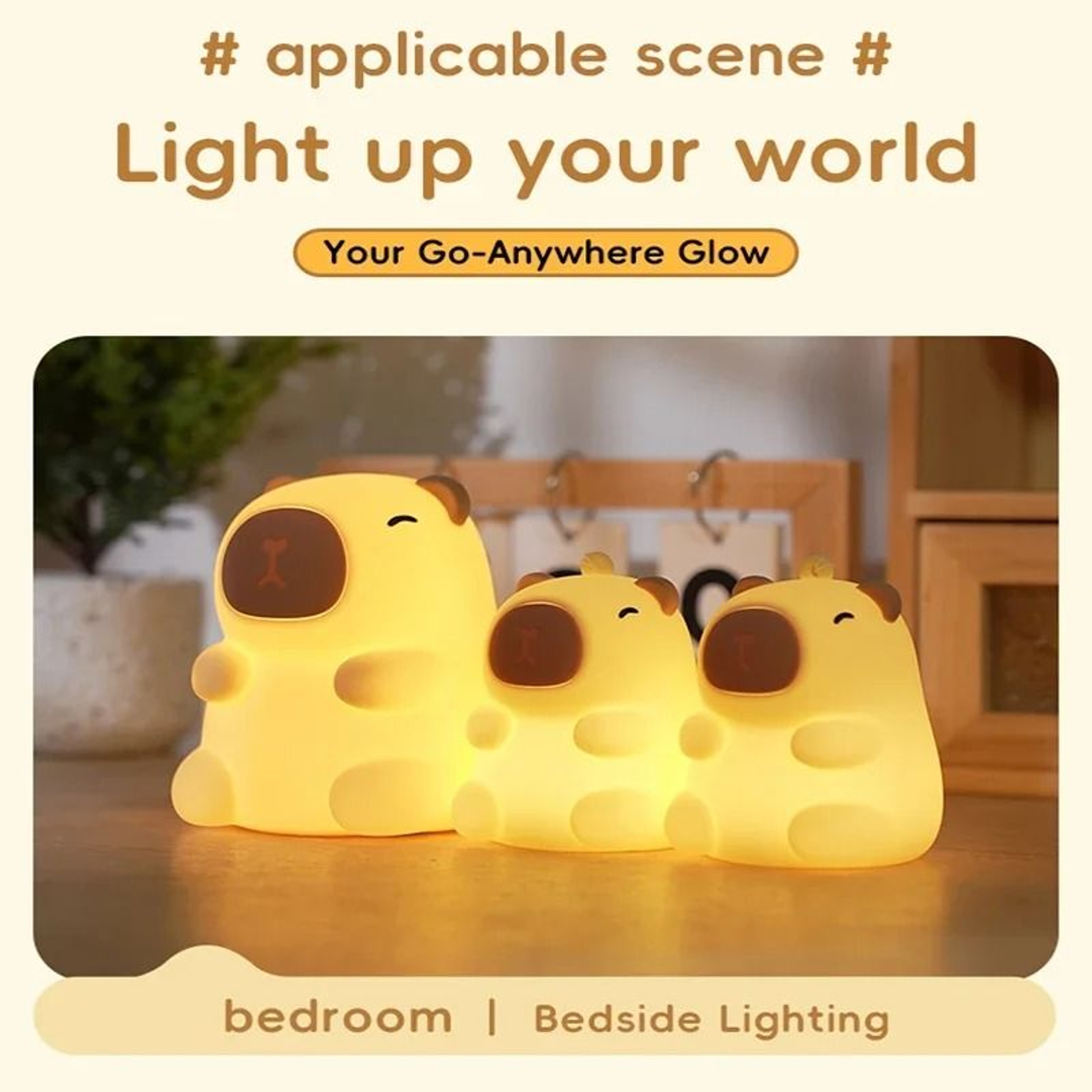 Capybara Cute Night Light And Squishy Silicone Lamp 2
