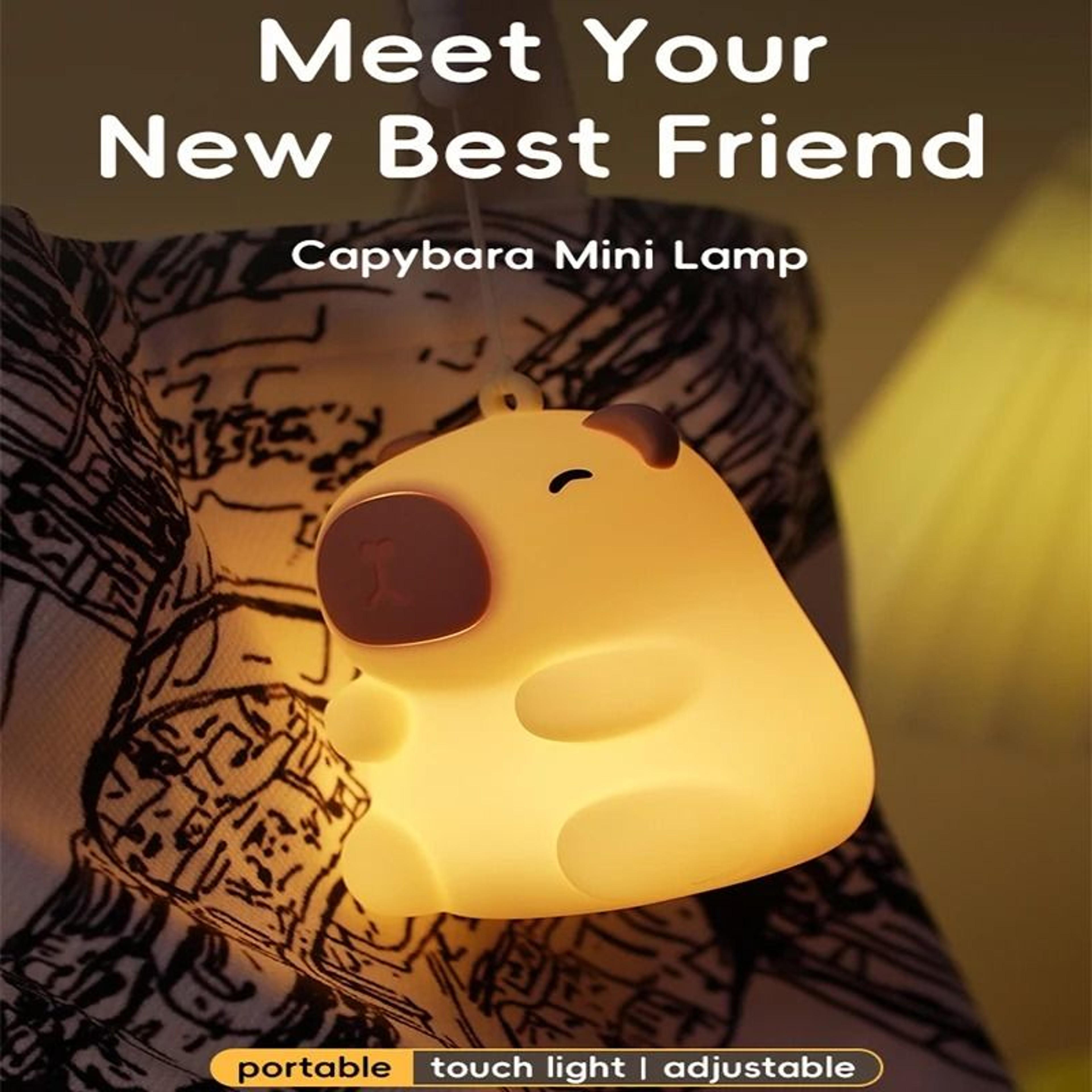 Capybara Cute Night Light And Squishy Silicone Lamp 3